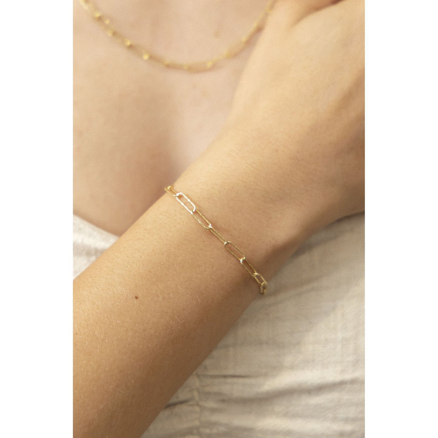 Armband Gliederarmband 925/- Sterling Silber vergoldet 21cm