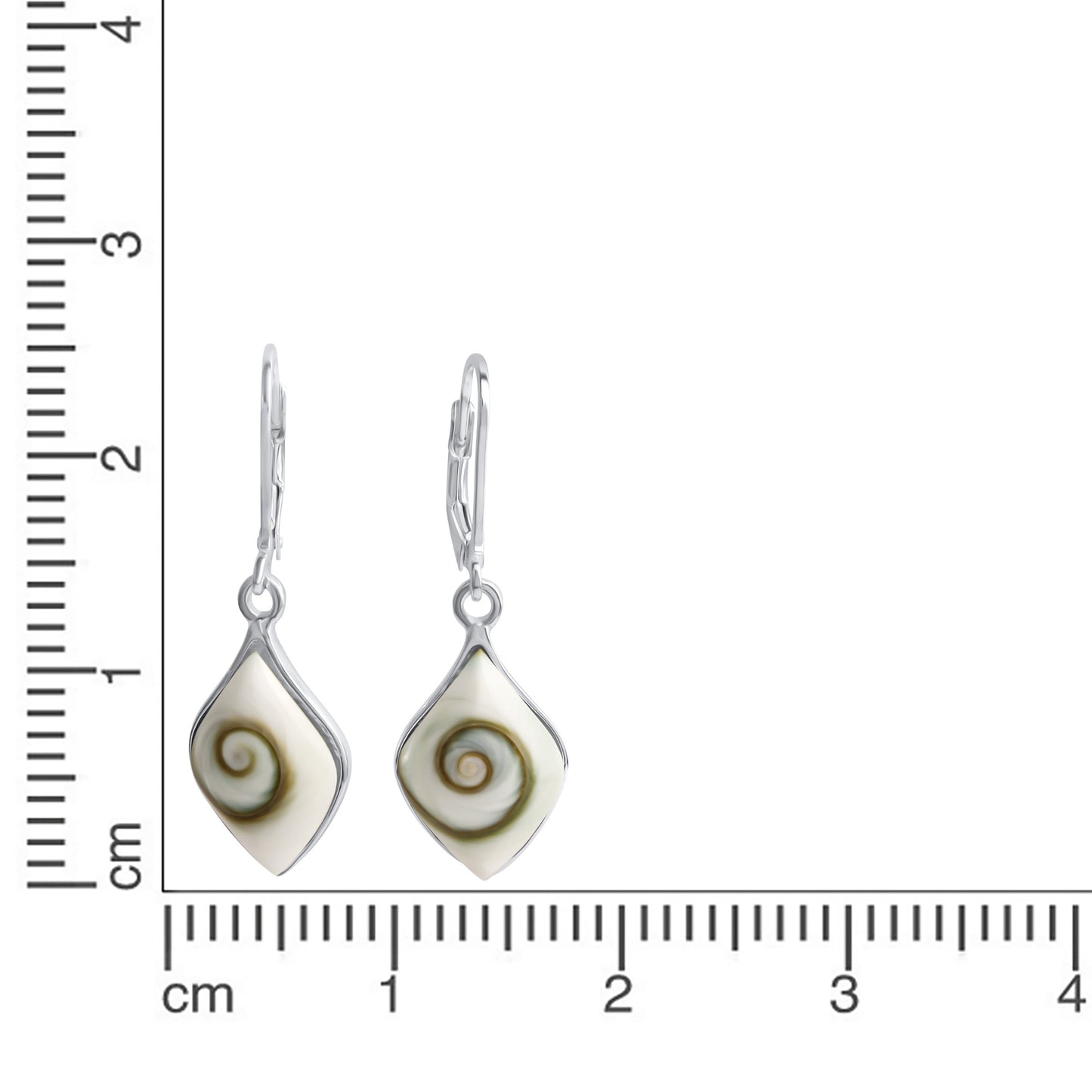Ohrhänger 925/- Sterling Silber 3,2cm Muschel