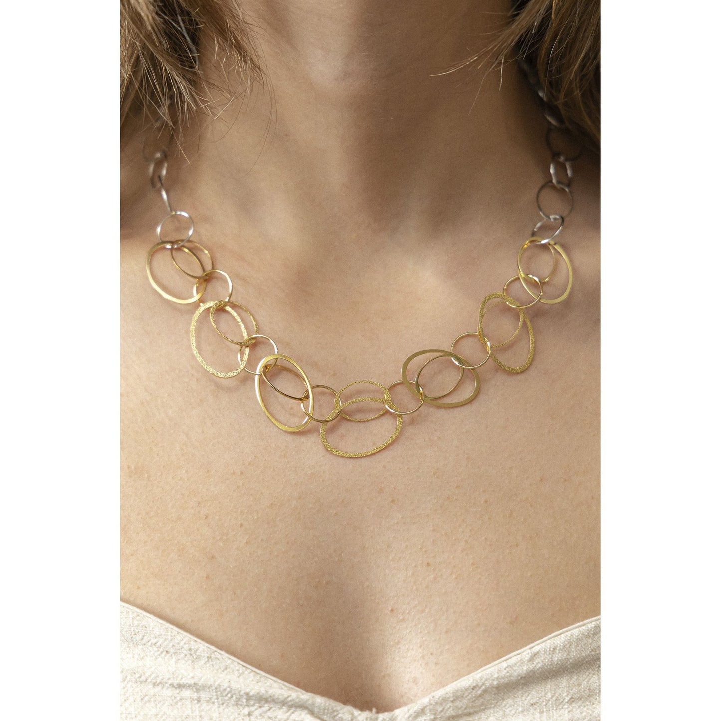 Halskette keine / nicht relevant 925/- Sterling Silber vergoldet (teil) 45 cm