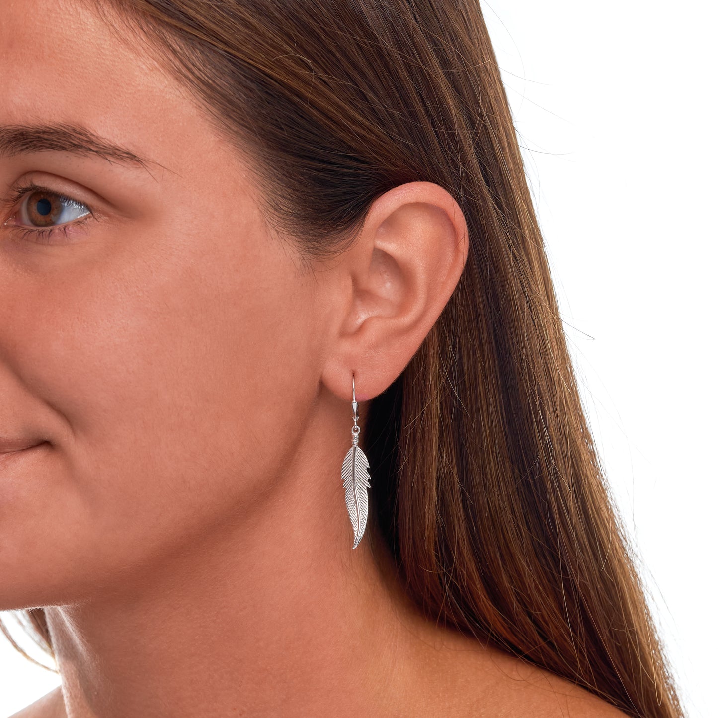 Ohrringe 925/- Sterling Silber rhodiniert 4,8cm ohne