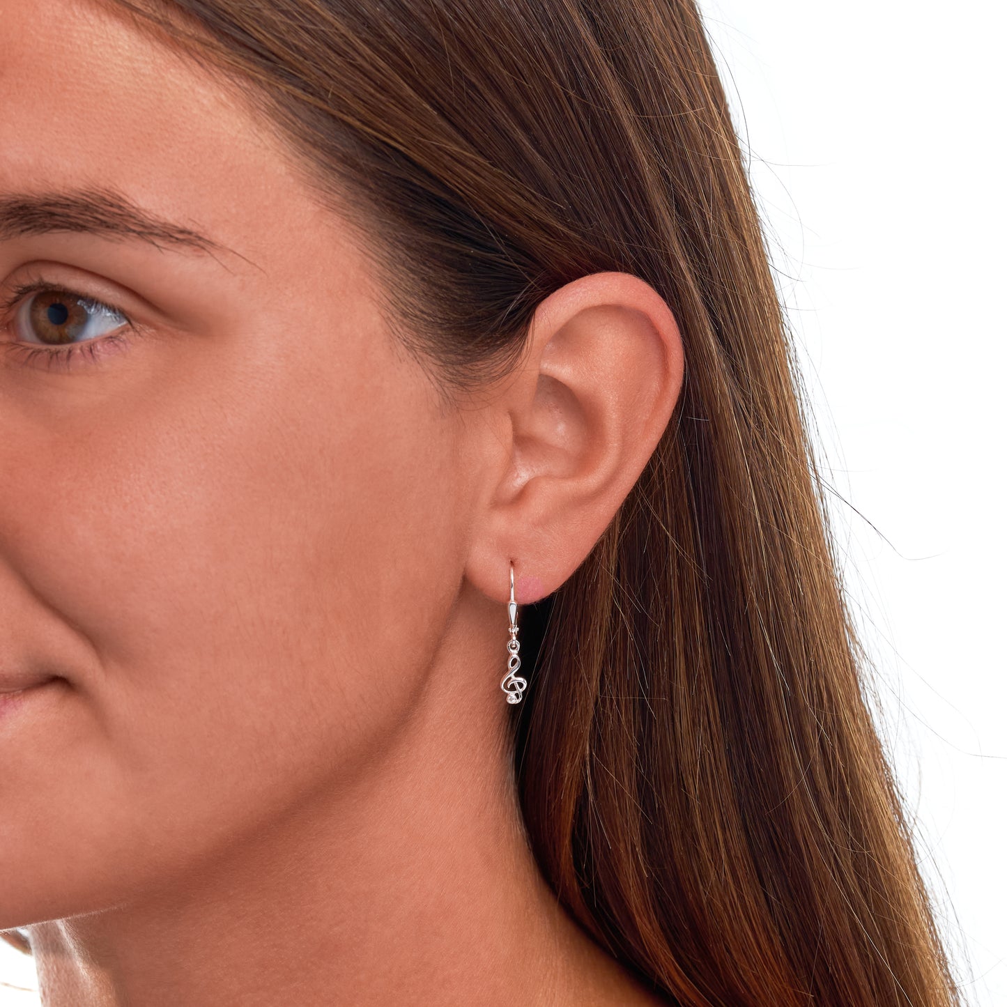 Ohrringe 925/- Sterling Silber 2,5cm Zirkonia