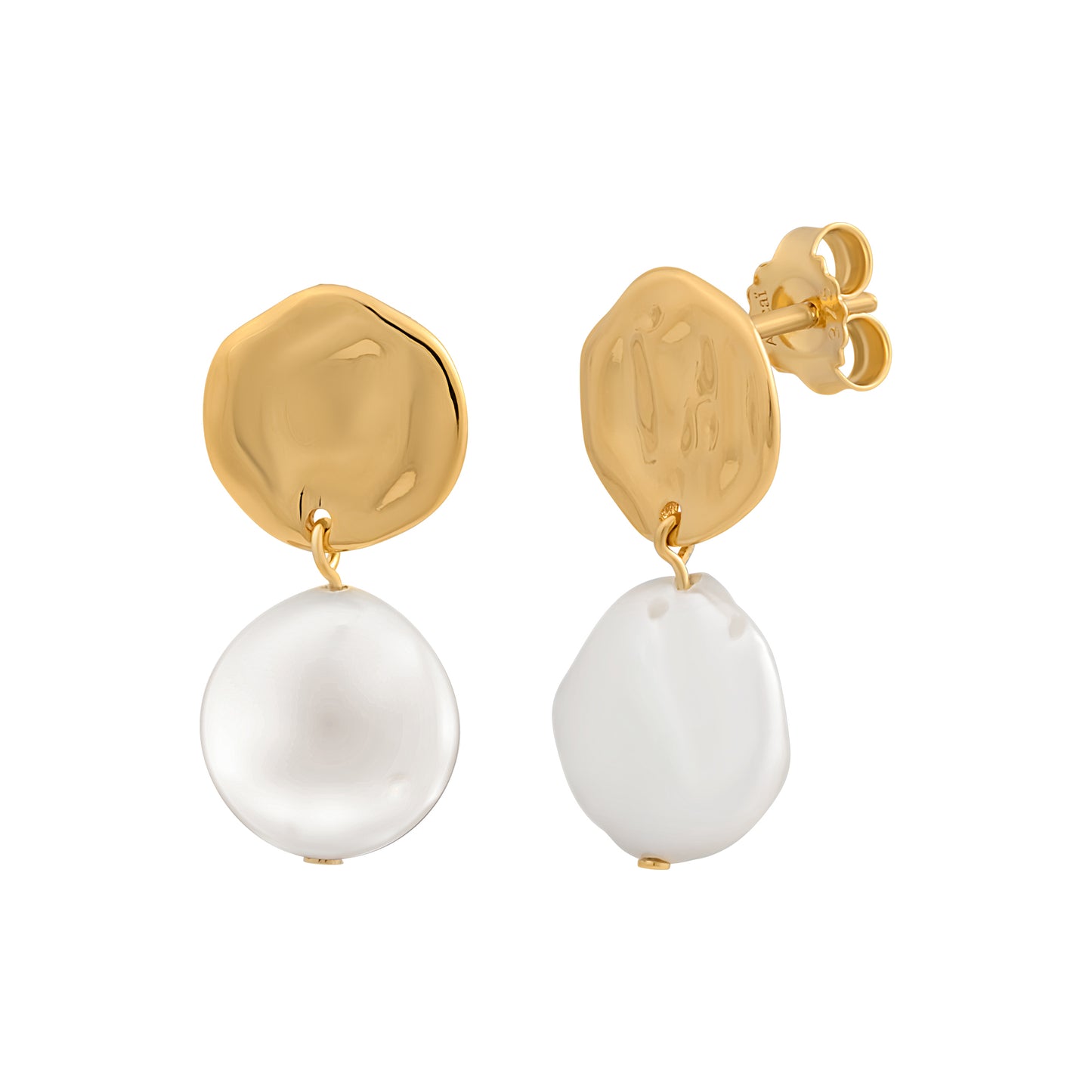 cai Ohrstecker 925/- Sterling Silber vergoldet 2,4cm ohne