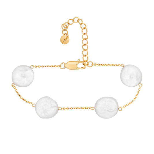 cai Armband Ankerkette 925/- Sterling Silber vergoldet 19,0cm