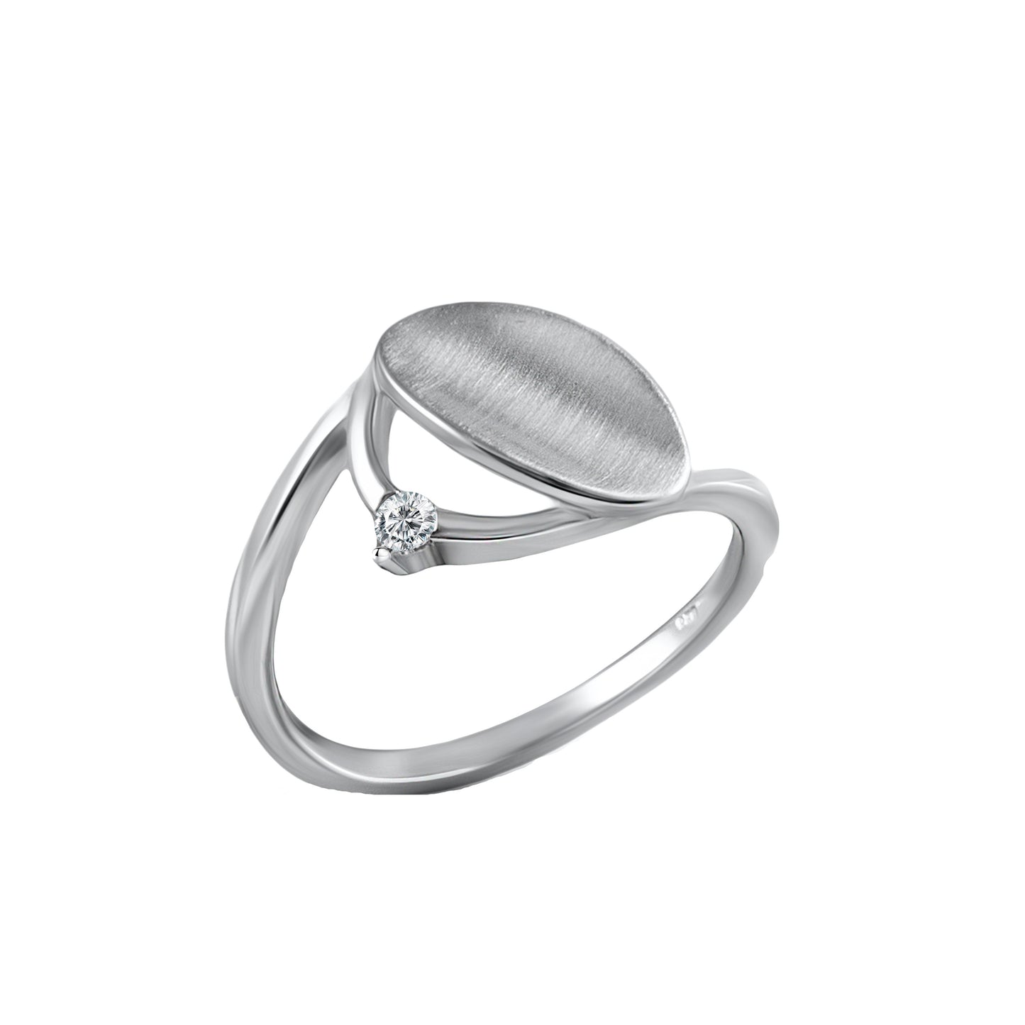 Ring 925/- Sterling Silber rhodiniert Zirkonia