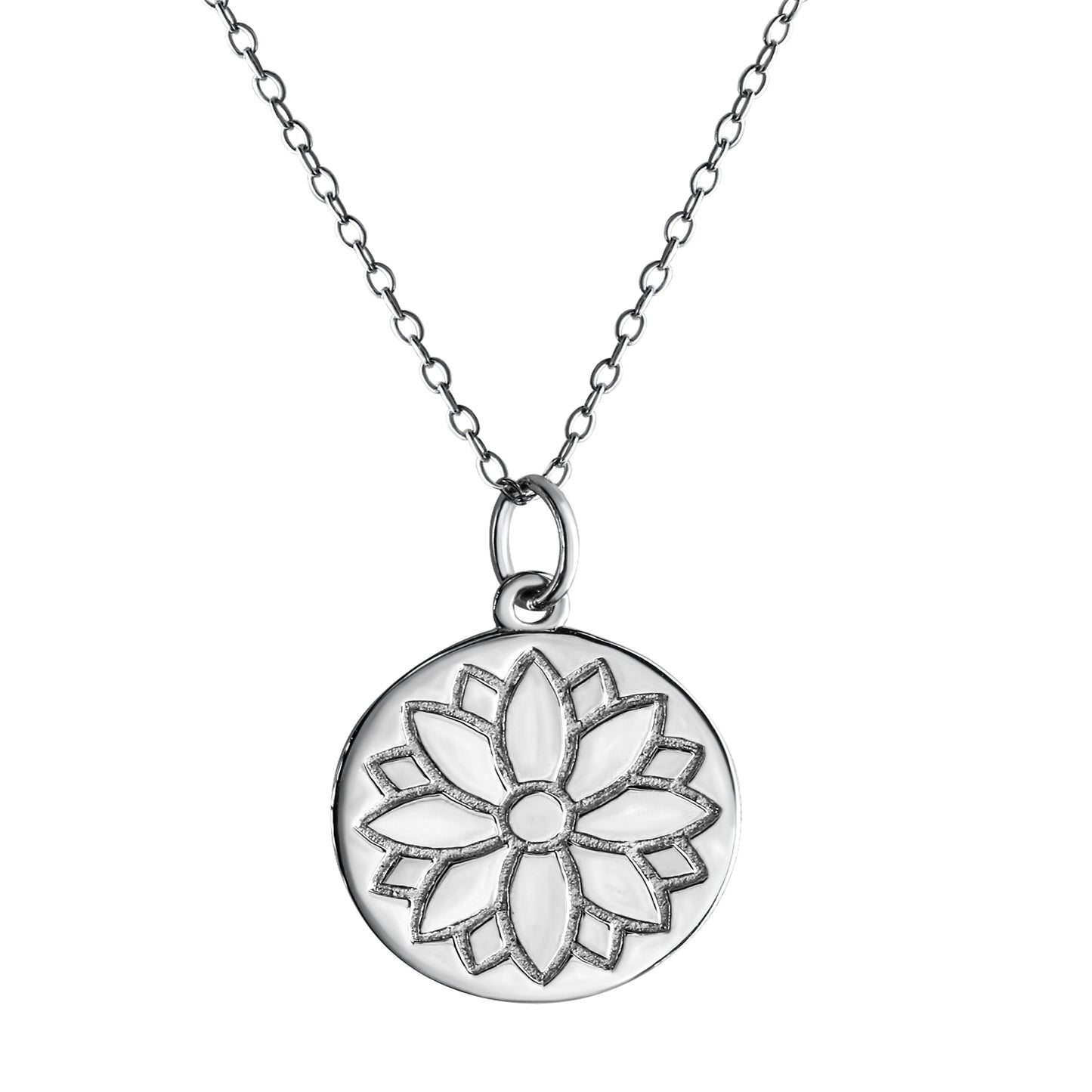 Anhänger mit Kette Ankerkette 925/- Sterling Silber rhodiniert 45,0cm