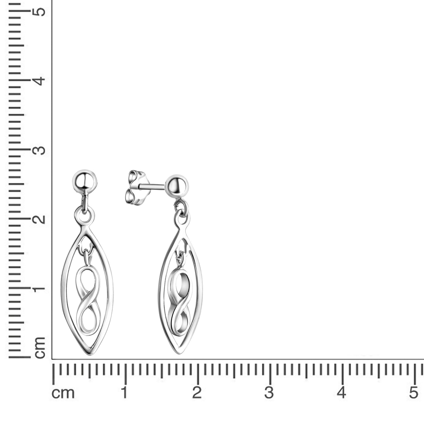 Ohrhänger 925/- Sterling Silber rhodiniert 2,7cm