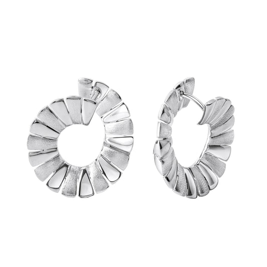 Creolen 925/- Sterling Silber rhodiniert 2,3cm