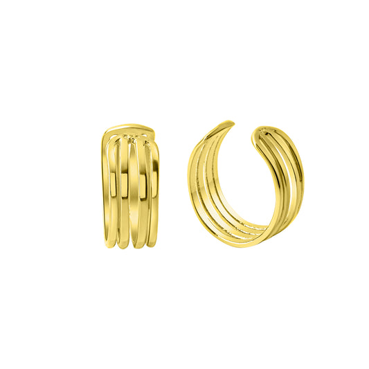 Single Ohrring 925/- Sterling Silber vergoldet 1,1cm