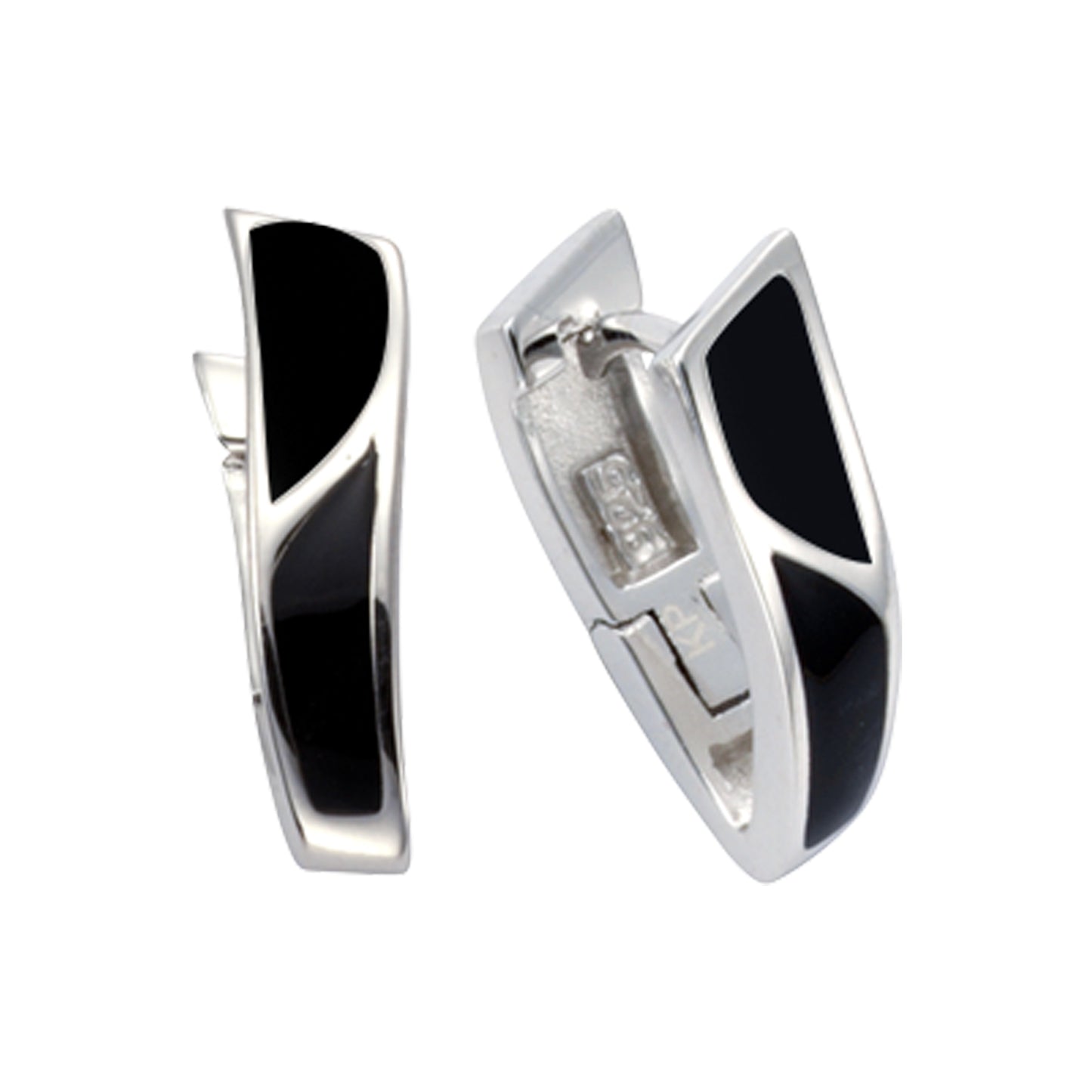 Klappcreolen 925/- Sterling Silber rhodiniert 1,9cm