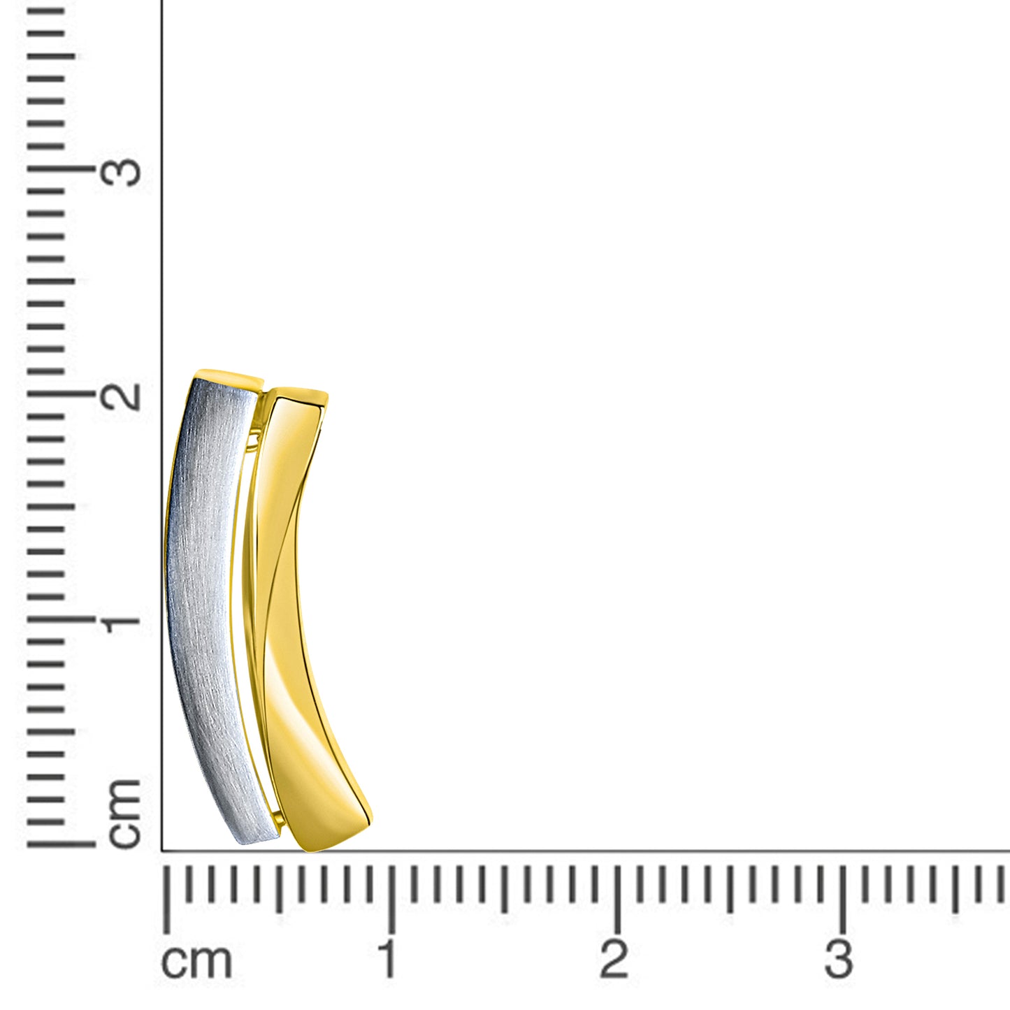 Anhänger 585/- Gold rhodiniert (teil) 2,1cm