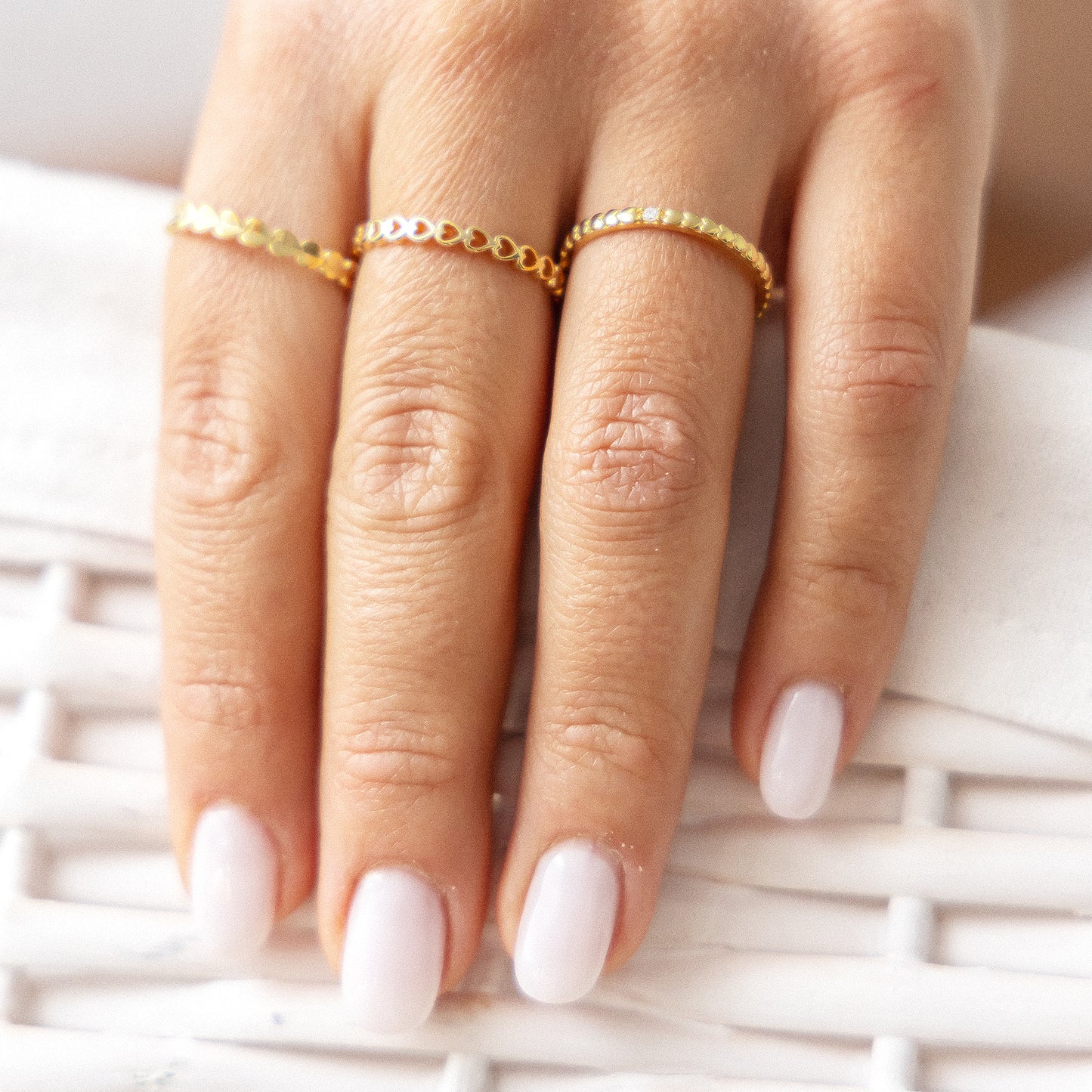 cai Ring 925/- Sterling Silber vergoldet Zirkonia