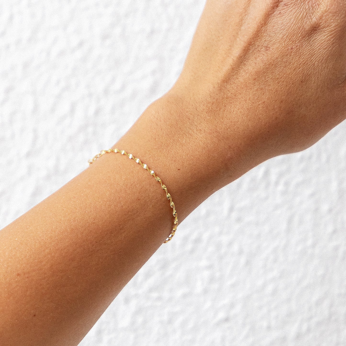 cai Armband Venezianerkette 925/- Sterling Silber vergoldet 19,0cm