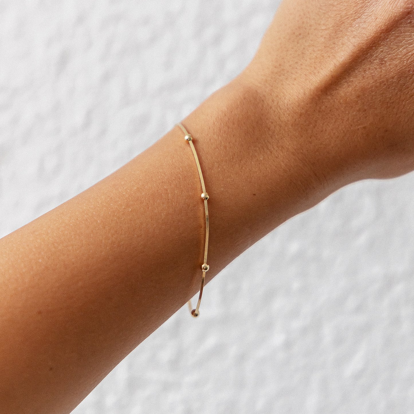 cai Armband 4-kant Schlangenkette 925/- Sterling Silber vergoldet 19,0cm