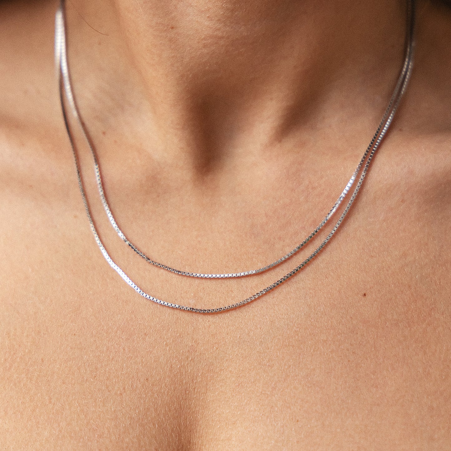 cai Collier Venezianerkette 925/- Sterling Silber rhodiniert 45cm ohne Stein
