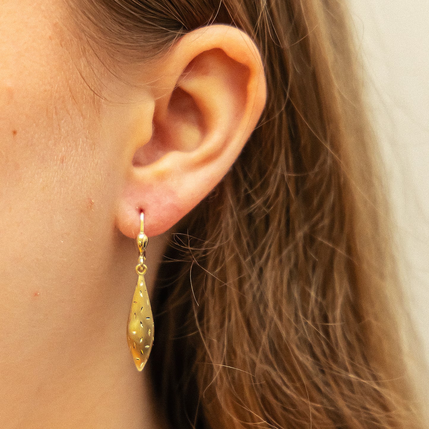 Ohrringe 333/- Gold 3,8cm ohne