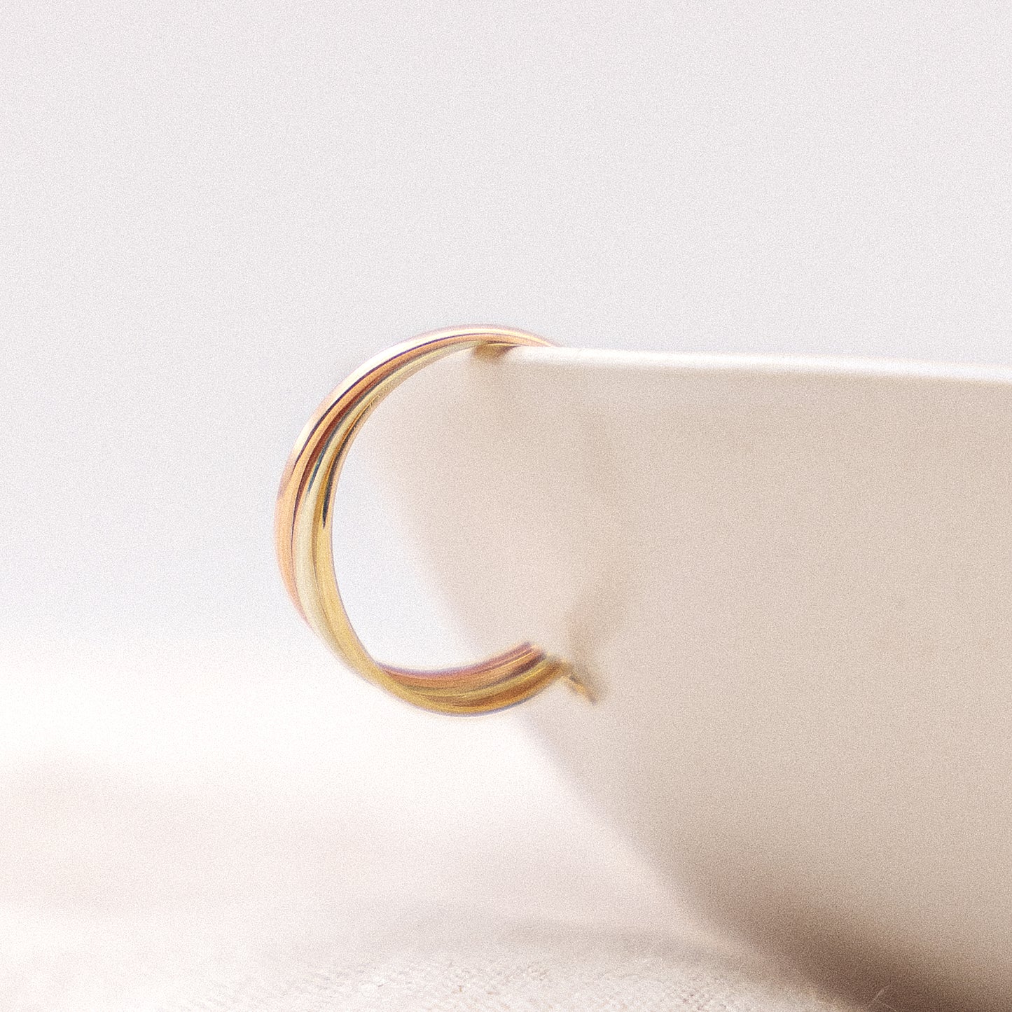 Ohrringe 333/- Gold vergoldet (teil) 2,0cm ohne