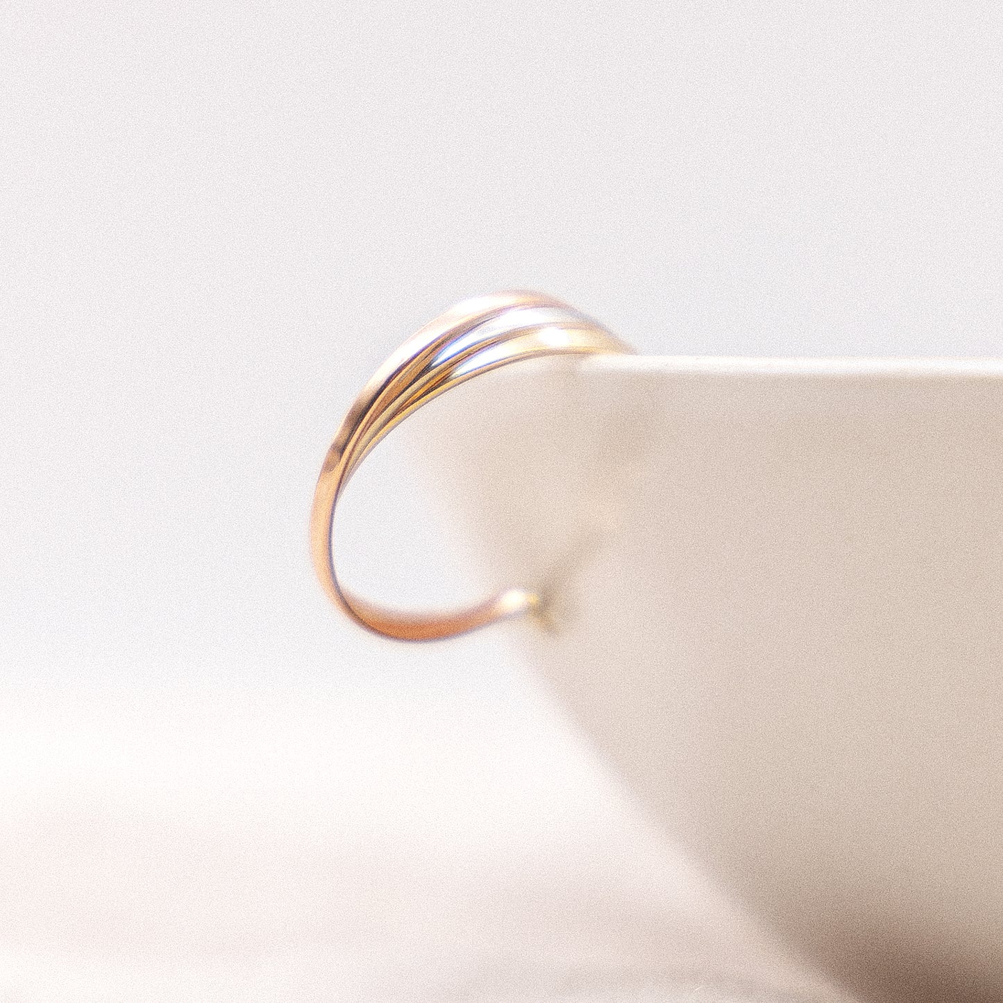 Ohrringe 585/- Gold vergoldet (teil) 2,0cm ohne