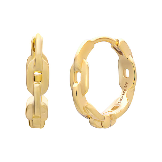 cai Creole 925/- Sterling Silber vergoldet 1,5cm ohne Stein