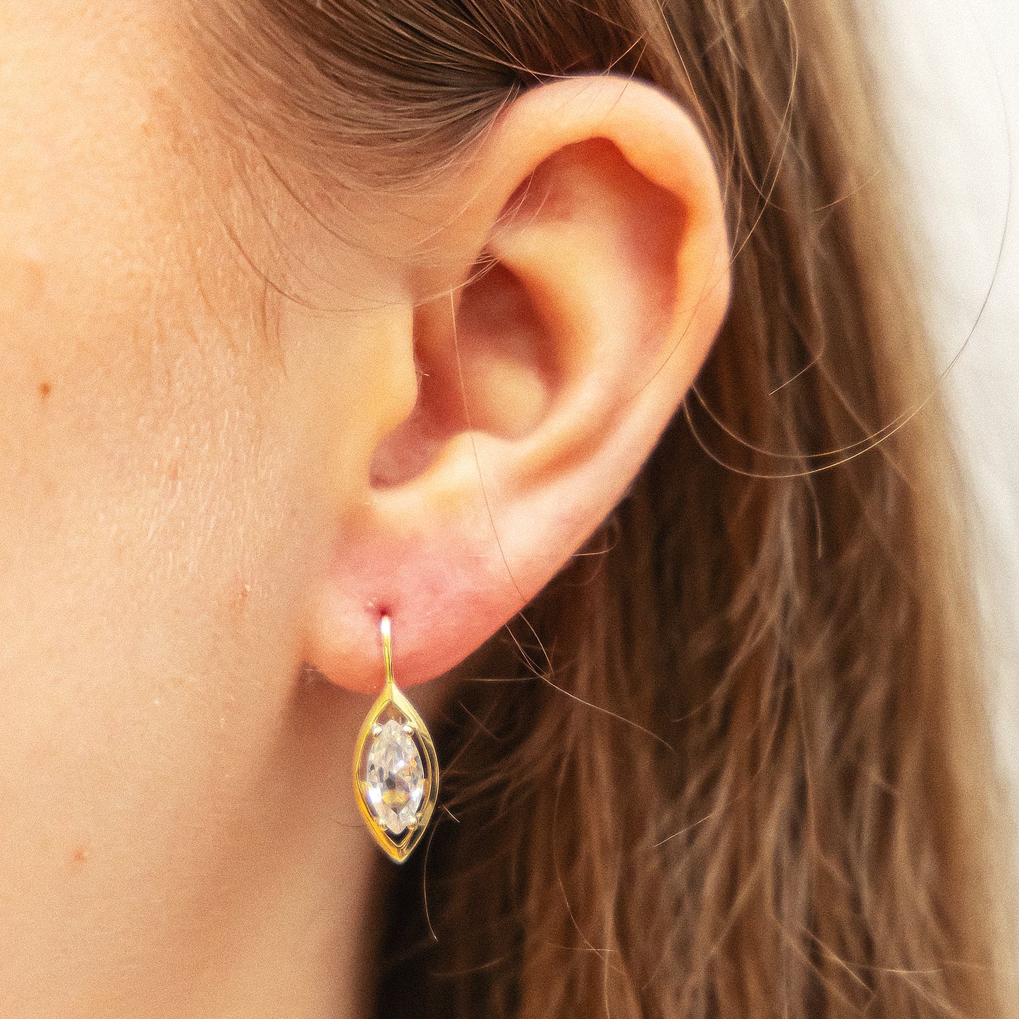 Ohrringe 333/- Gold 1,9cm Zirkonia