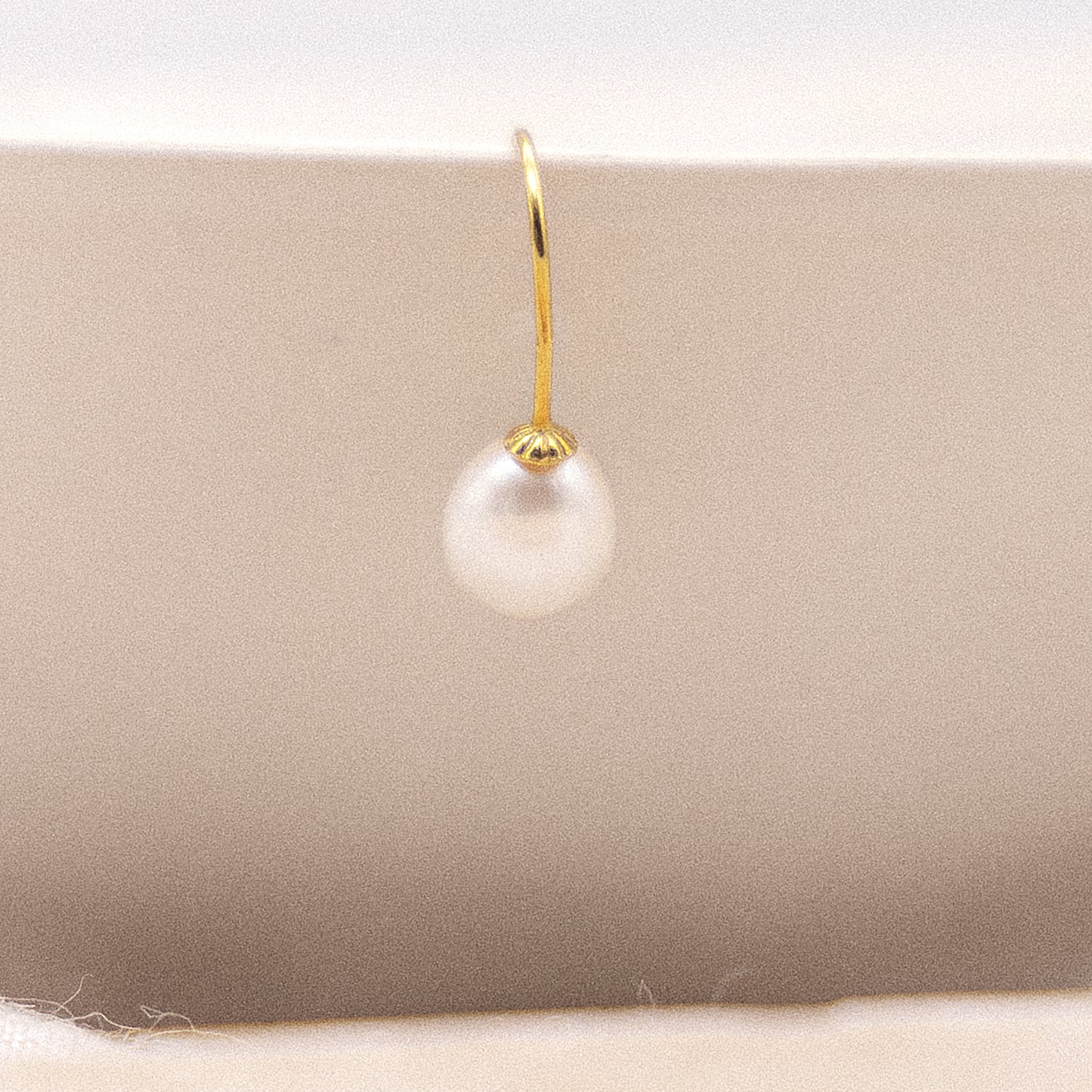 Ohrhänger 585/- Gold 2,5cm Süßwasserzuchtperle