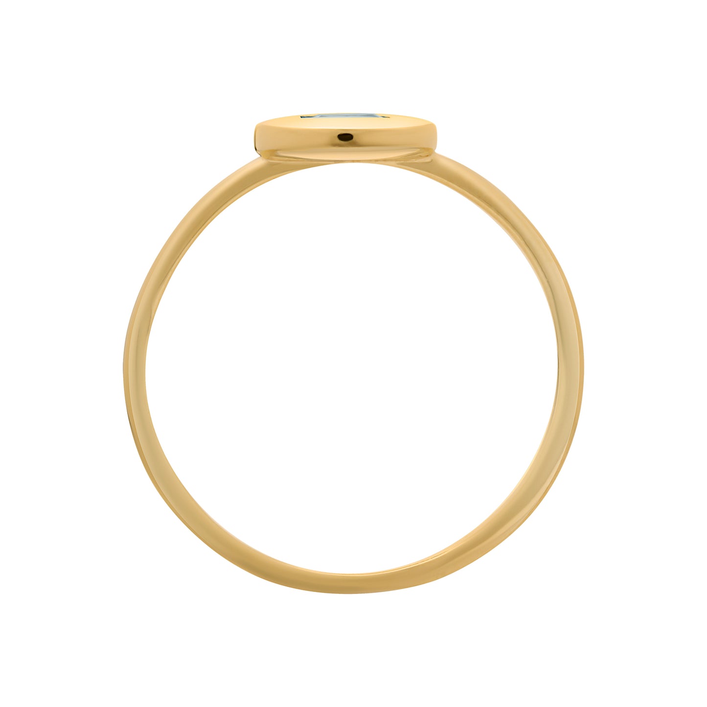 cai Ring 925 Sterling Silber gelb vergoldet Boho Zirkonia Baguette Stein 925/- Sterling Silber vergoldet Zirkonia