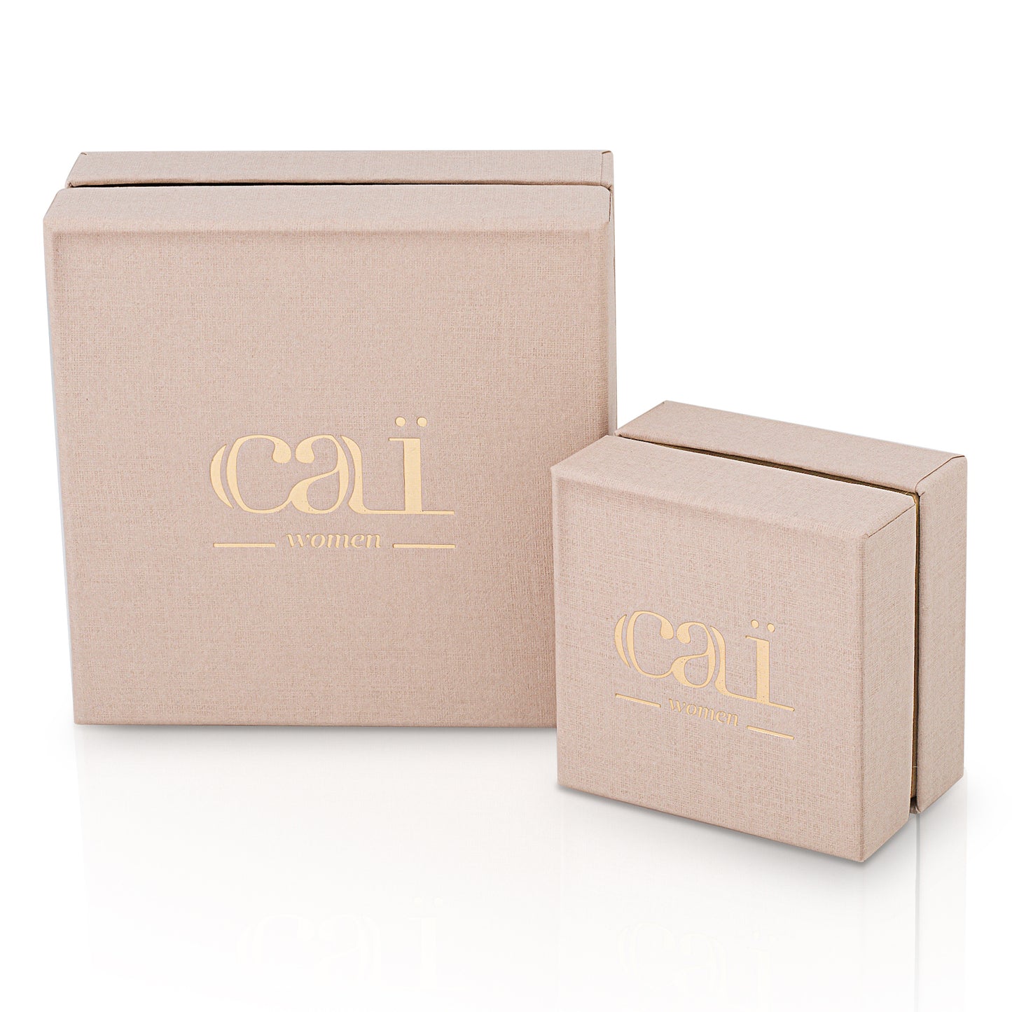 cai Ring 925/- Sterling Silber vergoldet Zirkonia