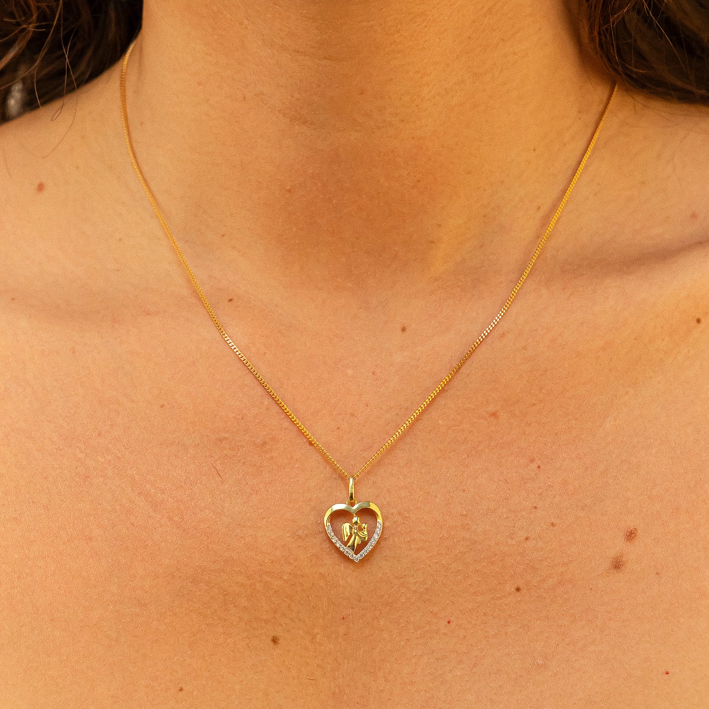 Halskette Panzerkette 333/- Gold rhodiniert (teil) 45,0cm Zirkonia