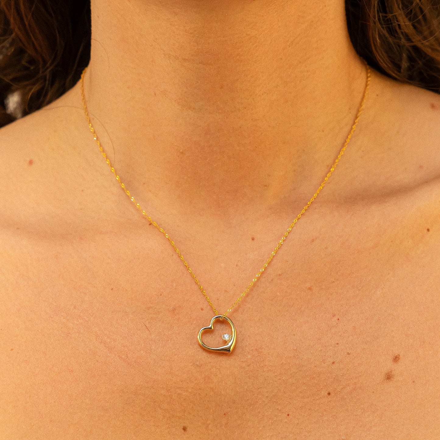 Halskette Singapurkette 333/- Gold 42cm Zirkonia