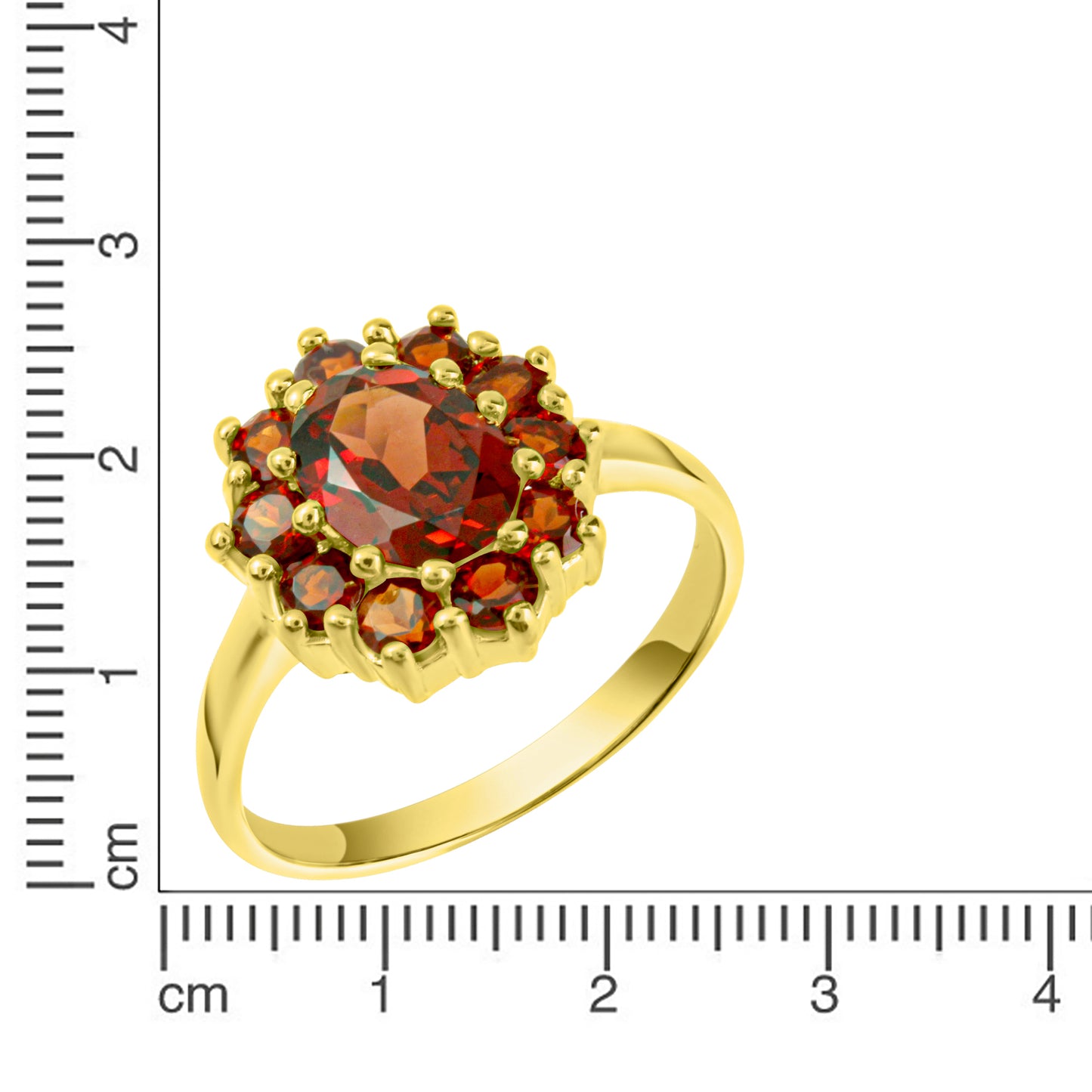 Ring 925/- Sterling Silber vergoldet Granat