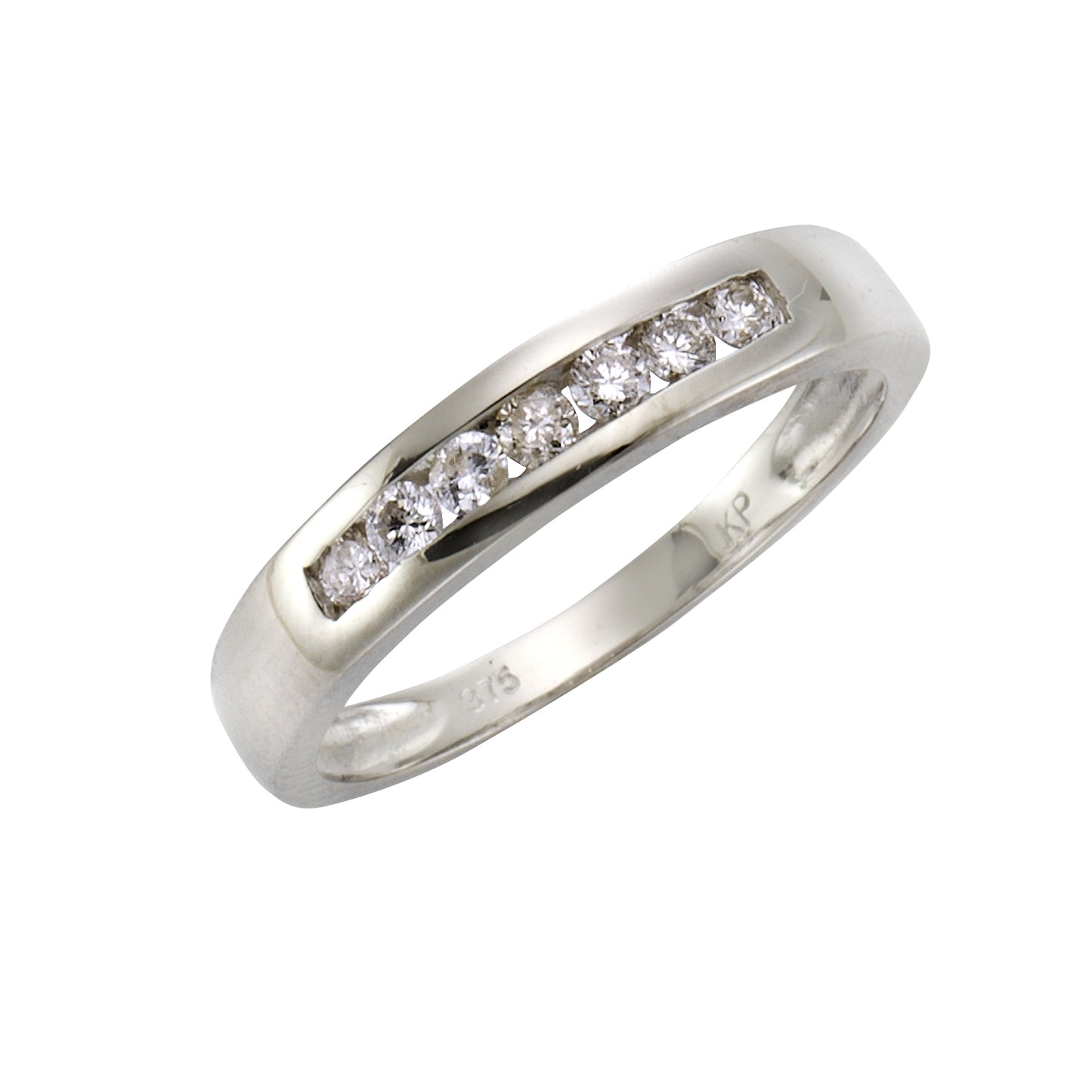Ring 375/- Gold rhodiniert Brillant 0,25ct.