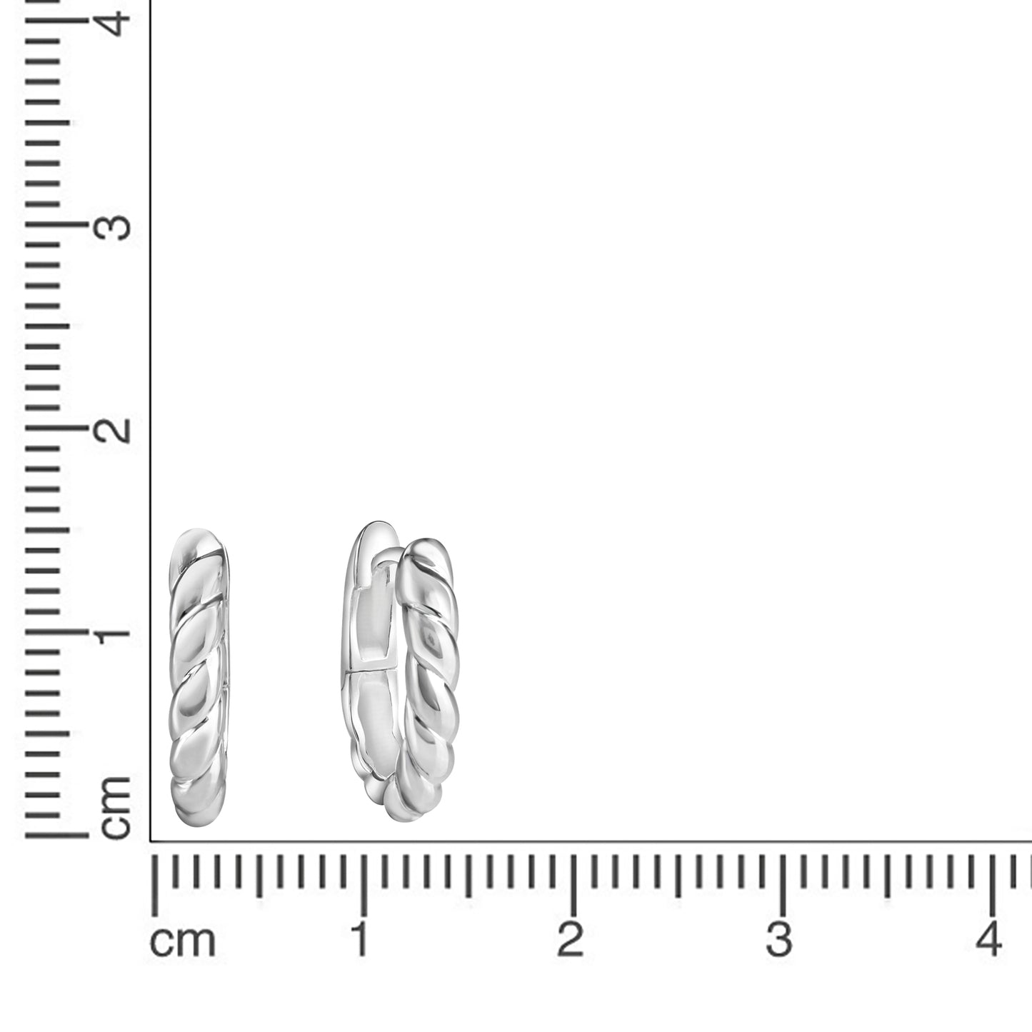 Klappcreolen 925/- Sterling Silber rhodiniert 1,5cm ohne