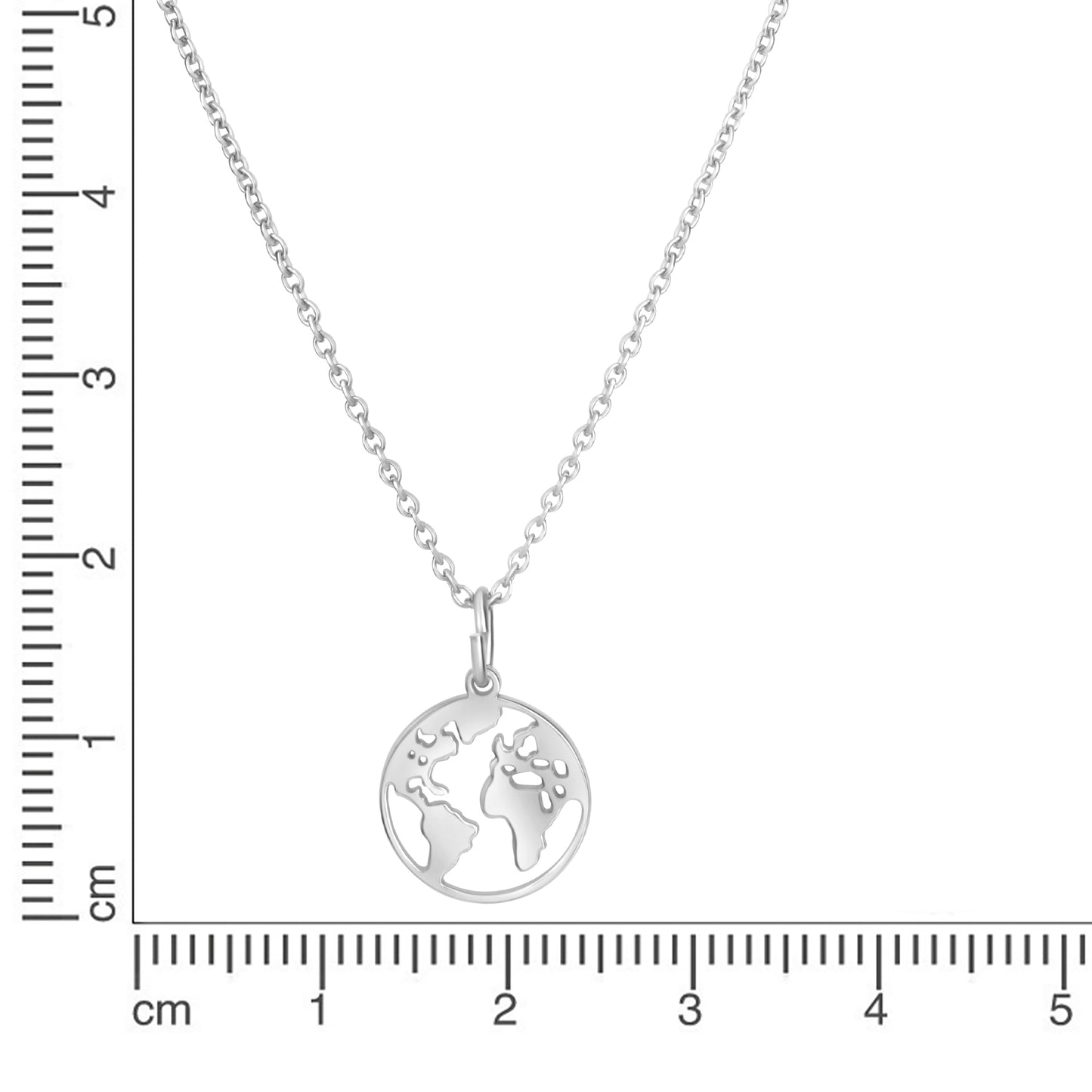 Anhänger mit Kette Ankerkette 925/- Sterling Silber rhodiniert 45,0cm