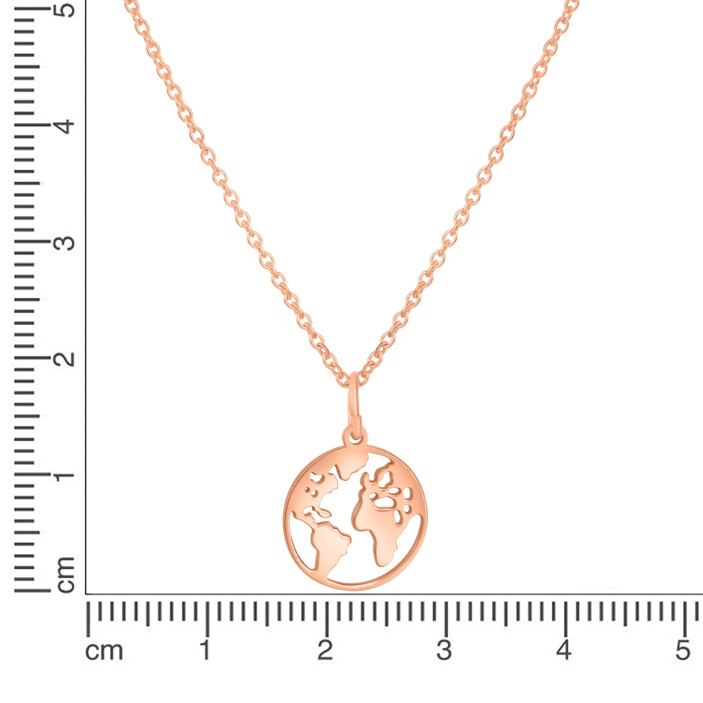 Anhänger mit Kette Ankerkette 925/- Sterling Silber rotvergoldet 45,0cm