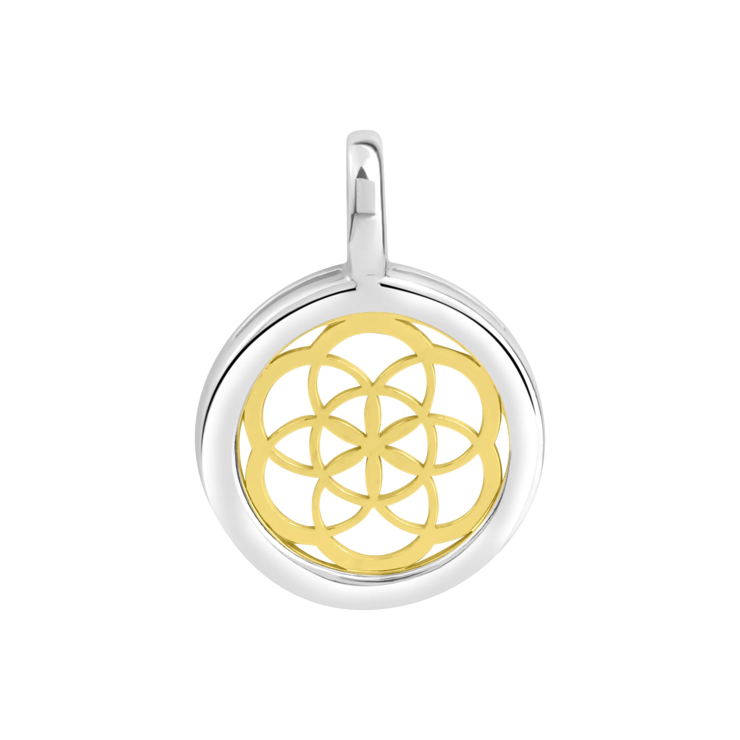 Anhänger 925/- Sterling Silber vergoldet (teil) 2,5cm Perlmutt