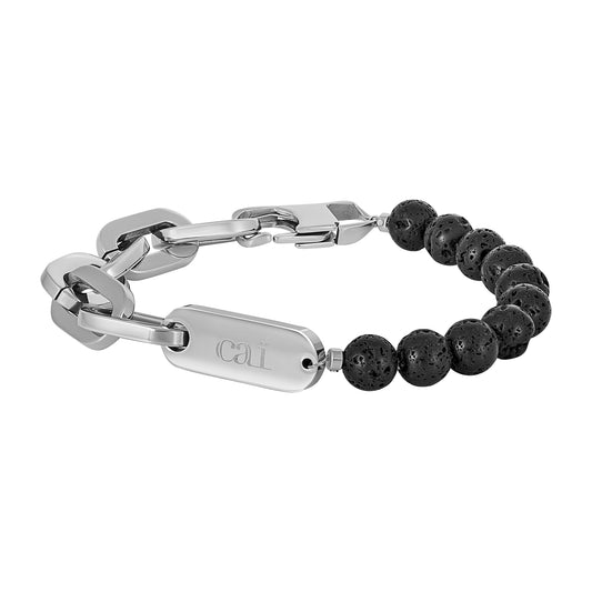 cai Armband Lederband Edelstahl 21cm ohne Stein