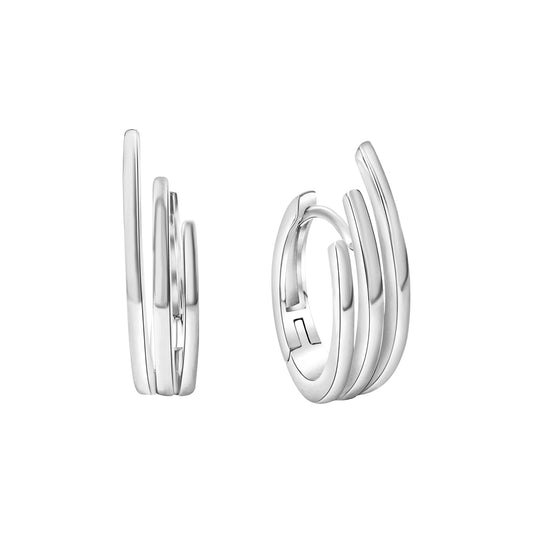 Klappcreolen 925/- Sterling Silber rhodiniert 1,9cm ohne