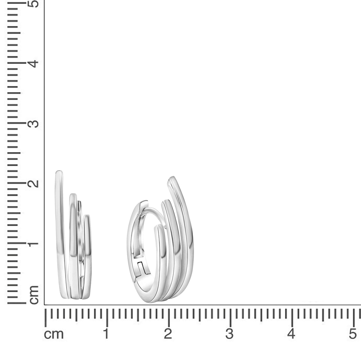 Klappcreolen 925/- Sterling Silber rhodiniert 1,9cm ohne