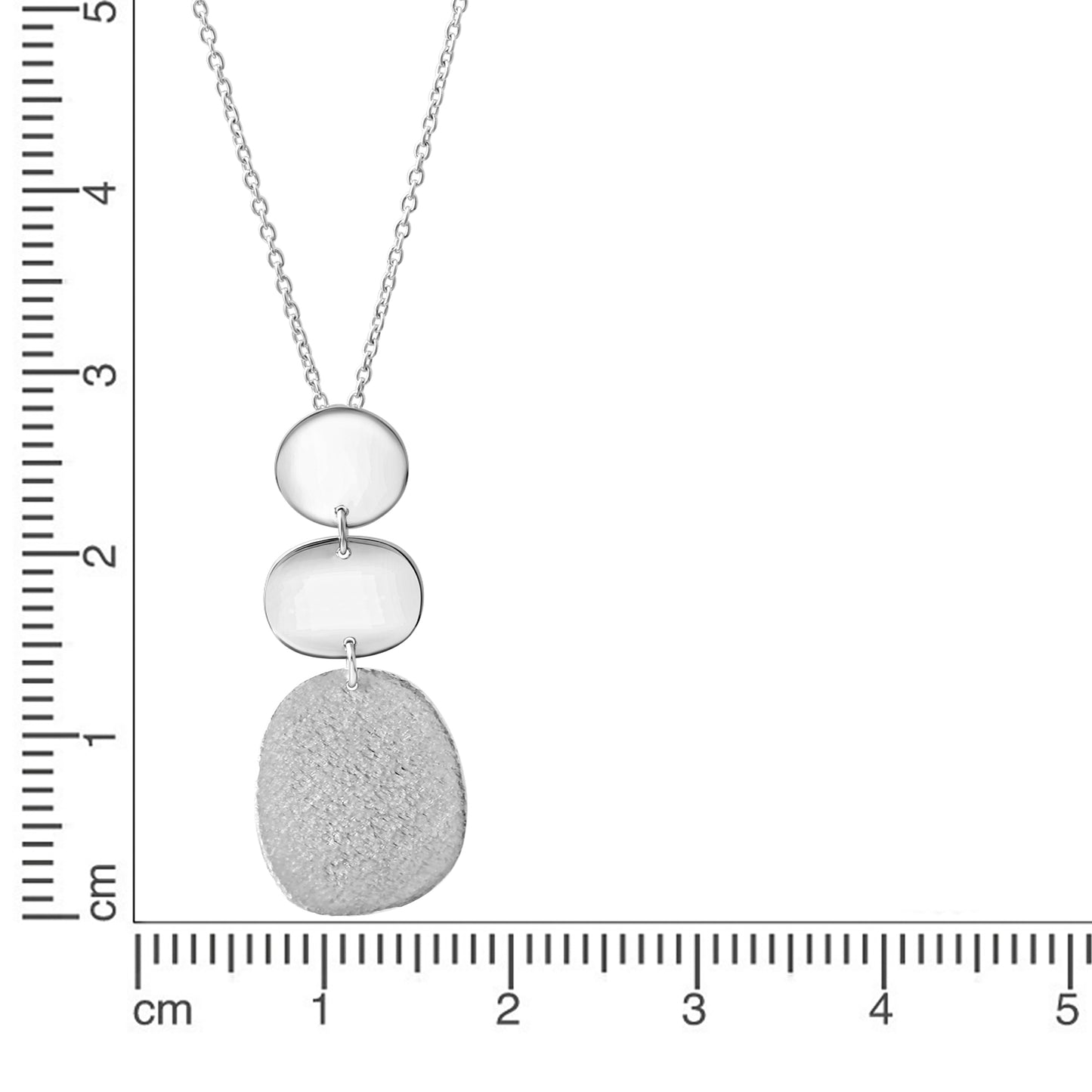 Halskette 925 Silber rhodiniert Ankerkette 925/- Sterling Silber rhodiniert 45,0cm ohne Stein