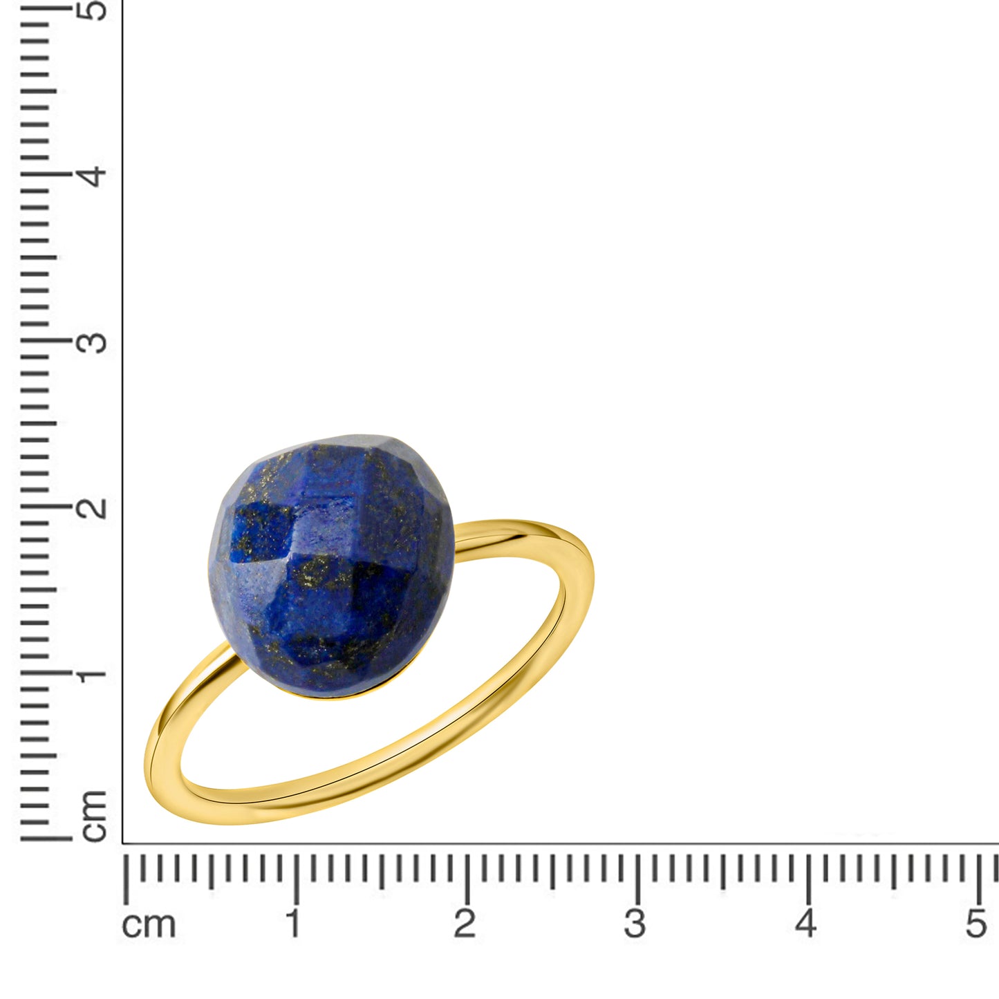 Ring 925 Silber vergoldet Lapislazuli 925/- Sterling Silber vergoldet Lapislazuli