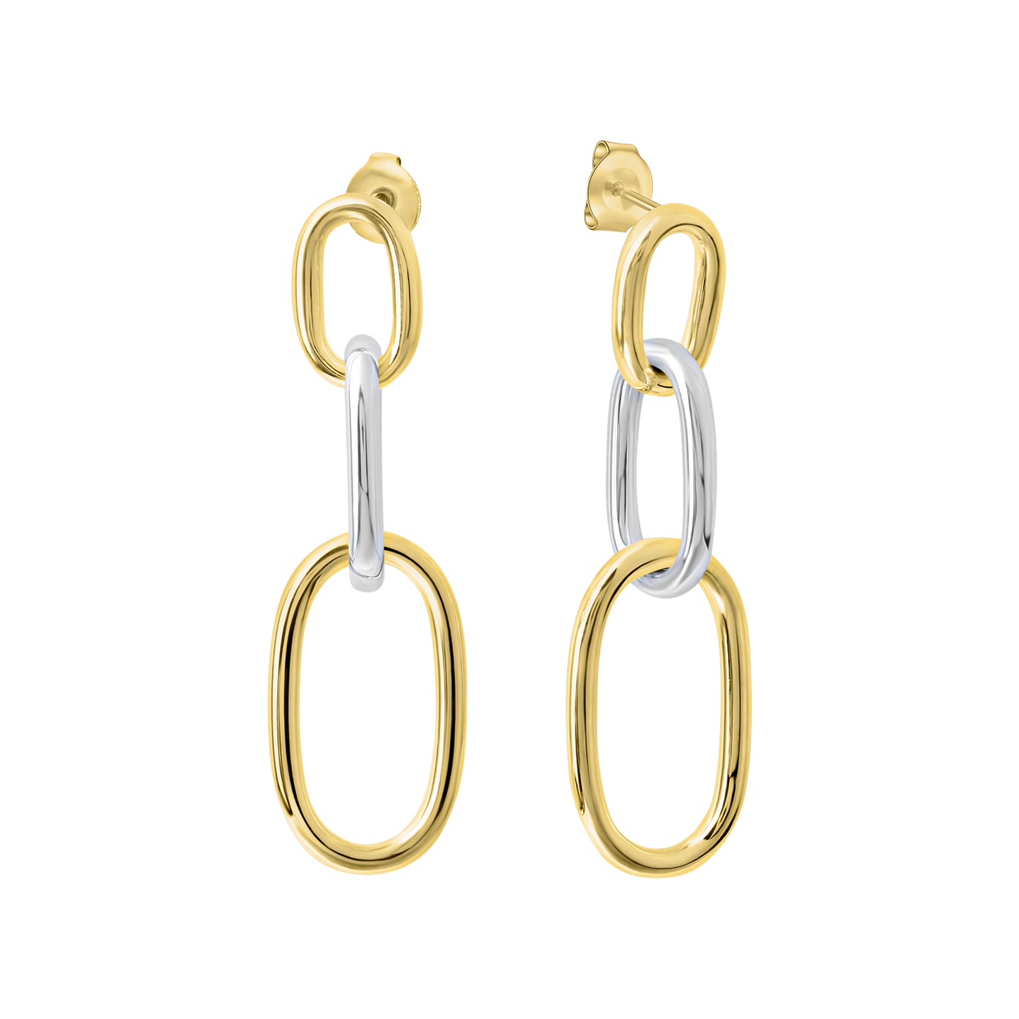 Ohrhänger 925/- Sterling Silber vergoldet (teil) 4,0cm ohne