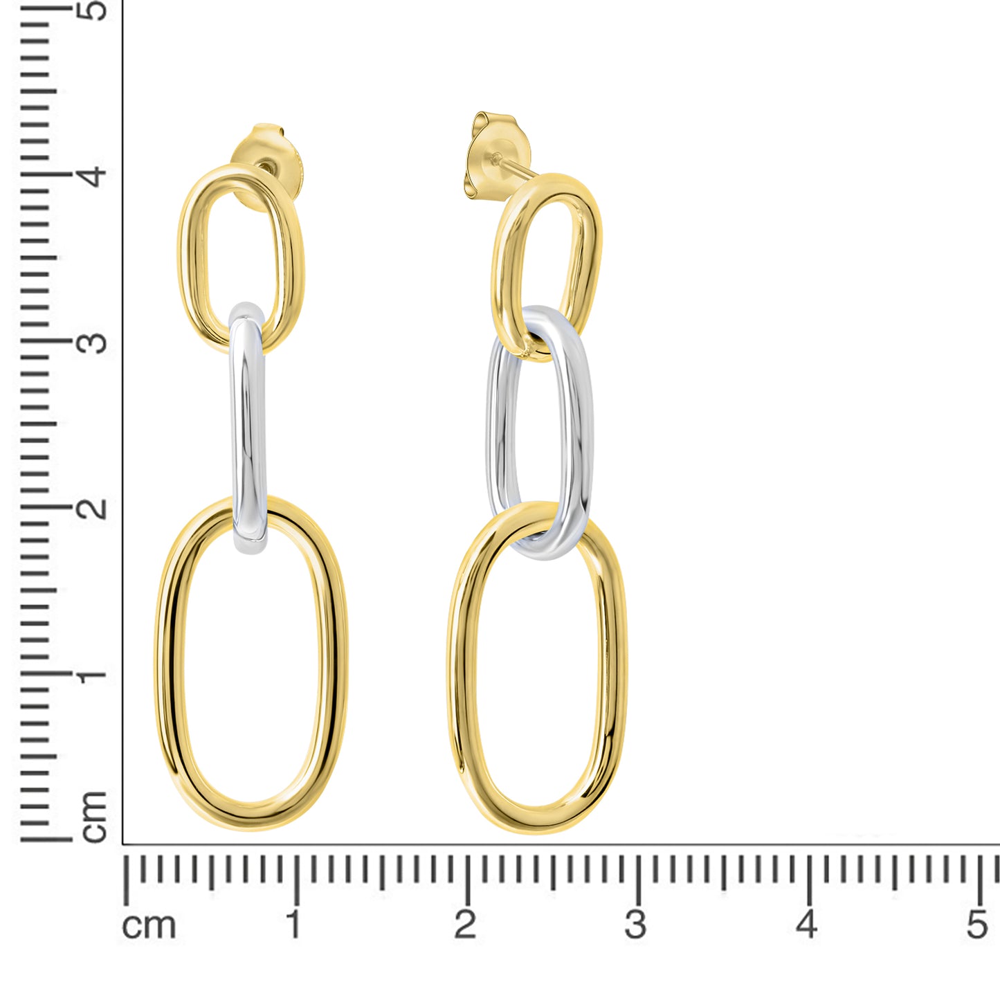 Ohrhänger 925/- Sterling Silber vergoldet (teil) 4,0cm ohne