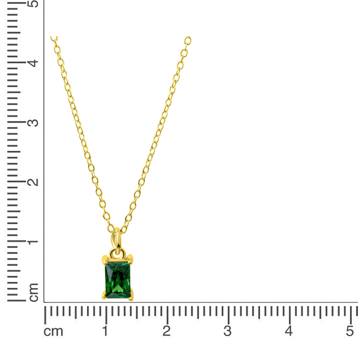 Anhänger mit Kette Ankerkette 925/- Sterling Silber vergoldet 45,0cm Zirkonia