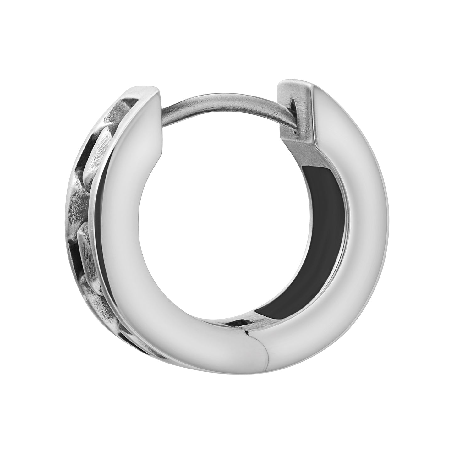 cai Single Ohrring 925/- Sterling Silber oxidiert 18,0cm ohne Stein