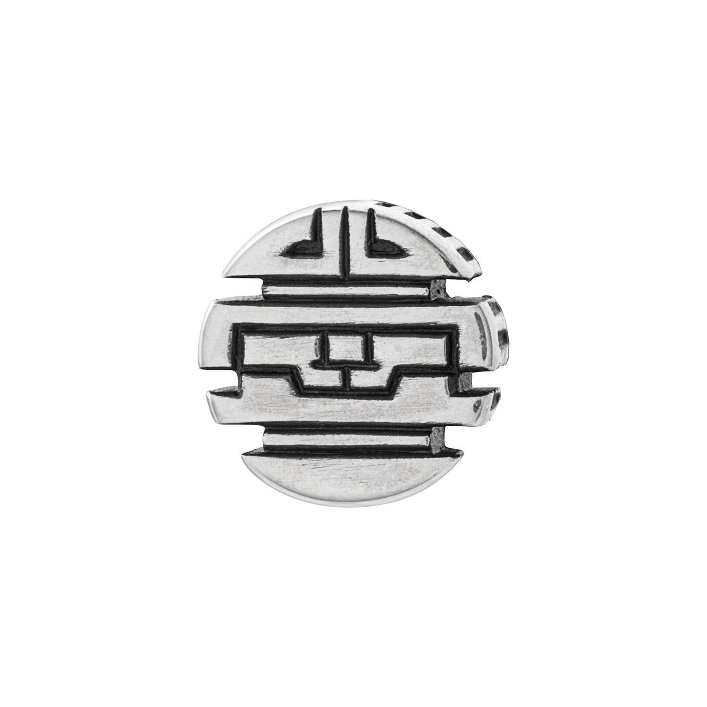 cai Single Ohrstecker 925/- Sterling Silber oxidiert 0,7cm ohne Stein