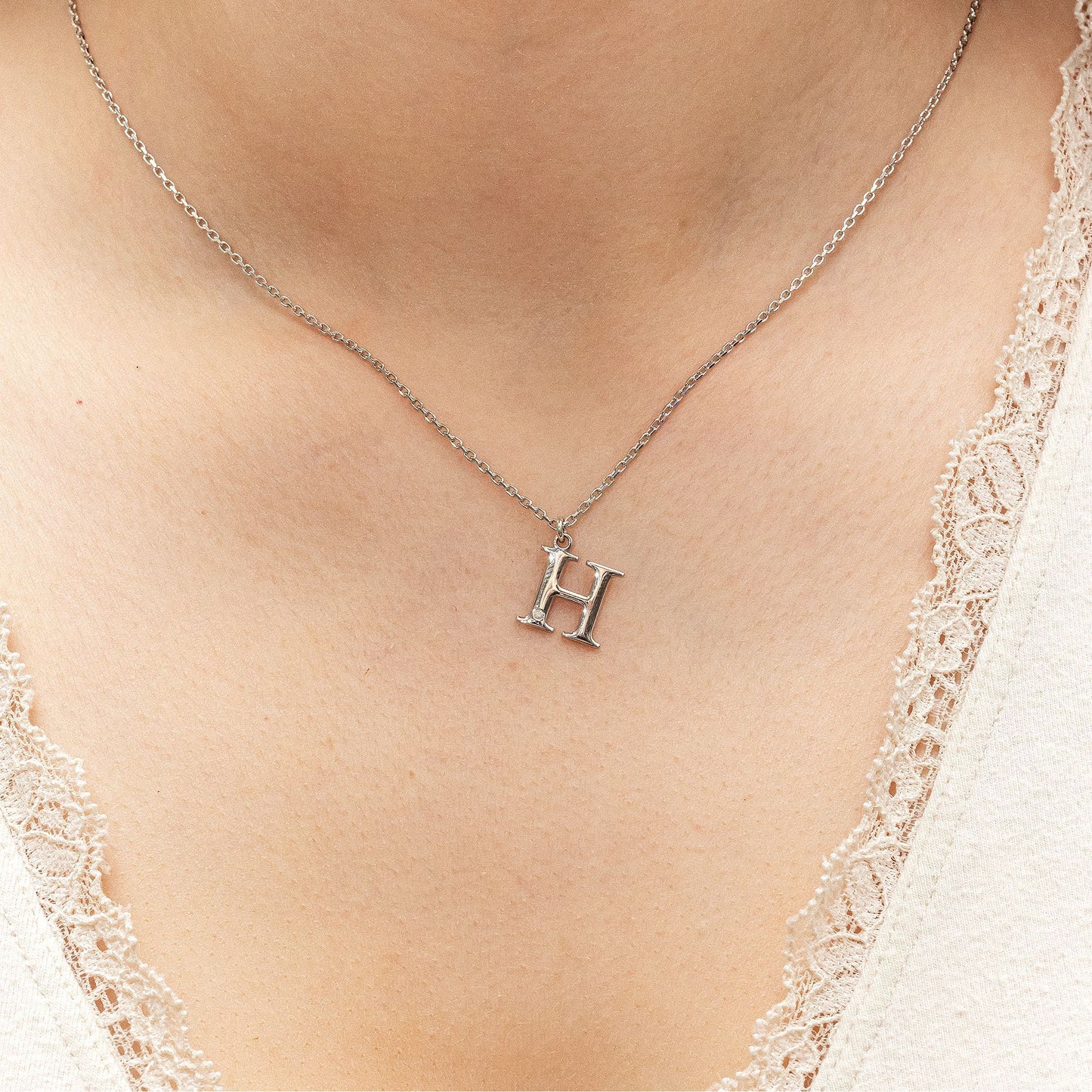 Halskette Flachpanzerkette 925/- Sterling Silber rhodiniert 48,0cm Diamant 0,008ct.