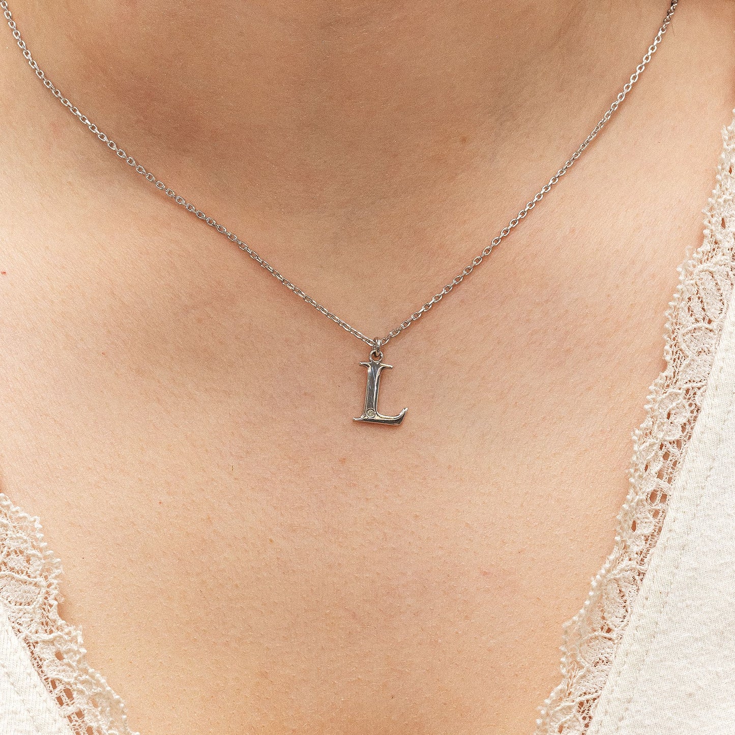 Halskette Flachpanzerkette 925/- Sterling Silber rhodiniert 48,0cm Diamant 0,008ct.