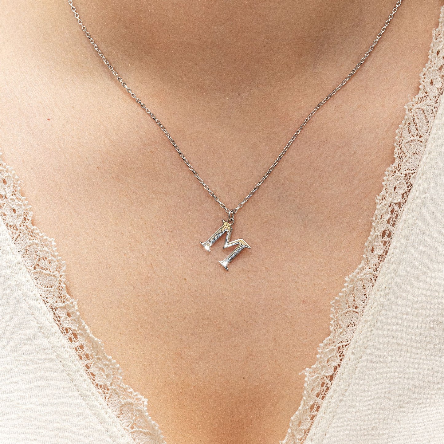 Halskette Flachpanzerkette 925/- Sterling Silber rhodiniert 48,0cm Diamant 0,008ct.