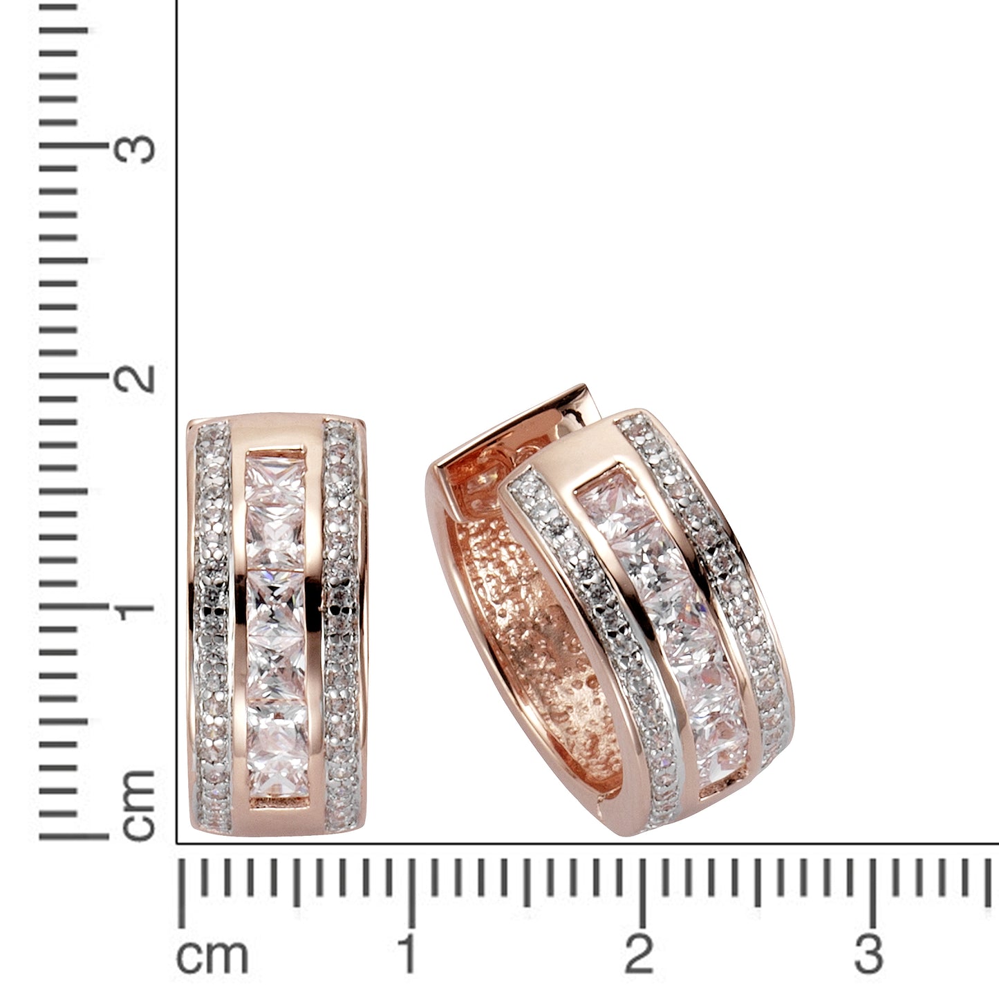 Ohrring 925/- Sterling Silber rotvergoldet 1,8cm ohne