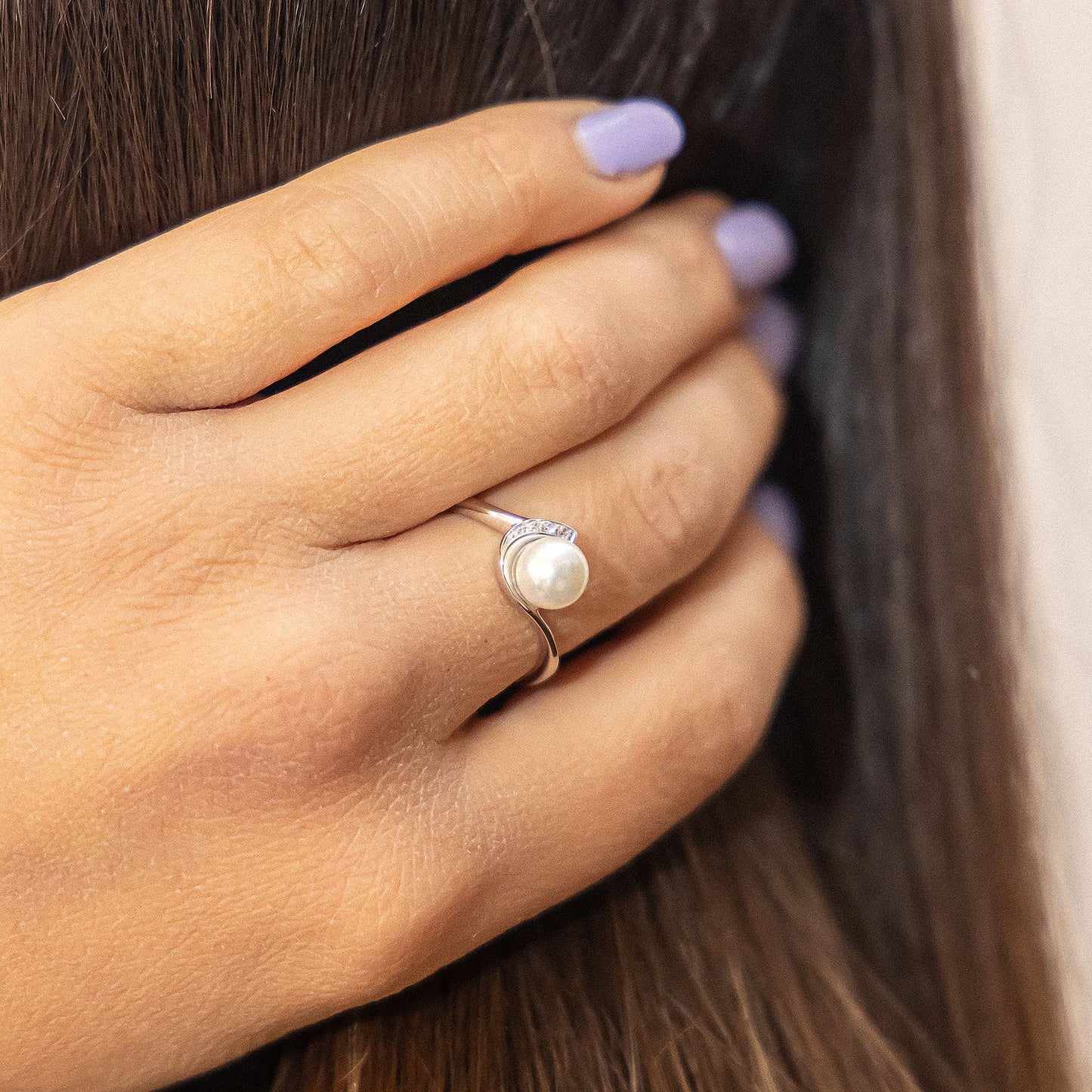 Ring 925/- Sterling Silber rhodiniert Zirkonia