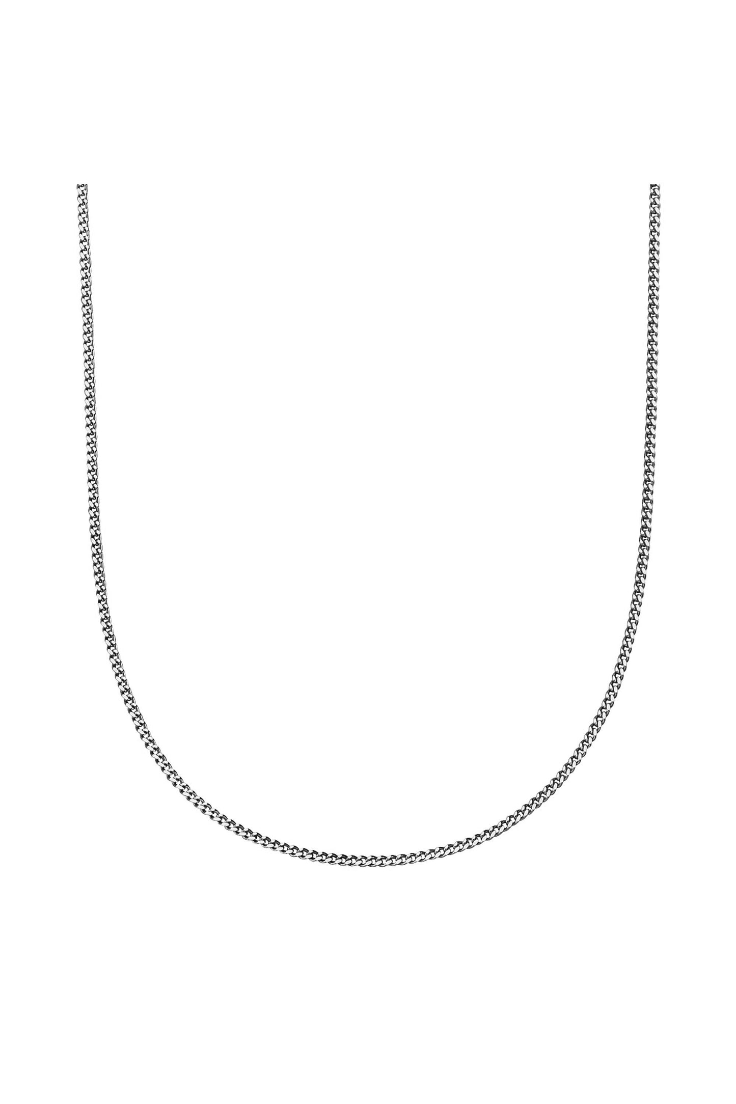 Halskette Flachpanzerkette 585/- Gold rhodiniert 45,0cm